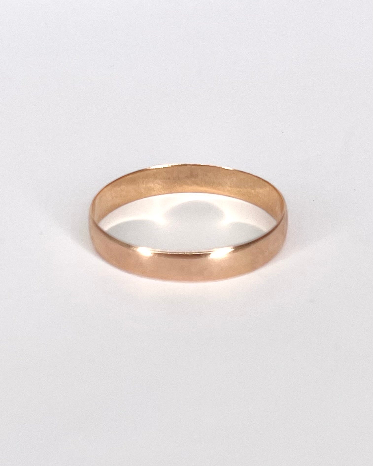 Bague Alliance Or Jaune Cuivré 18 carats 3mm "Tony" - Elliade Paris