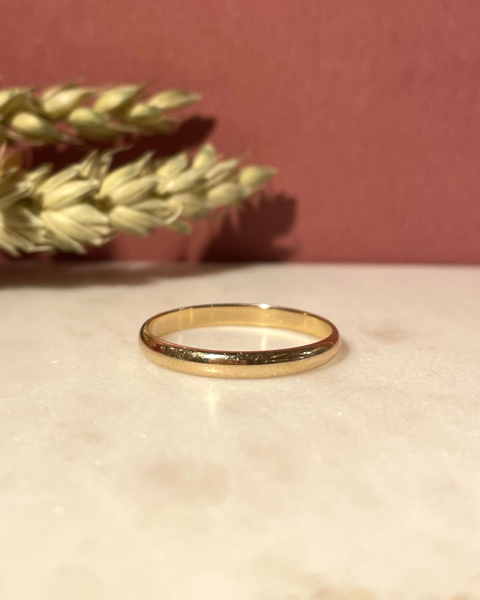 Anillo de bodas vintage de oro de 18 quilates «Clovis»