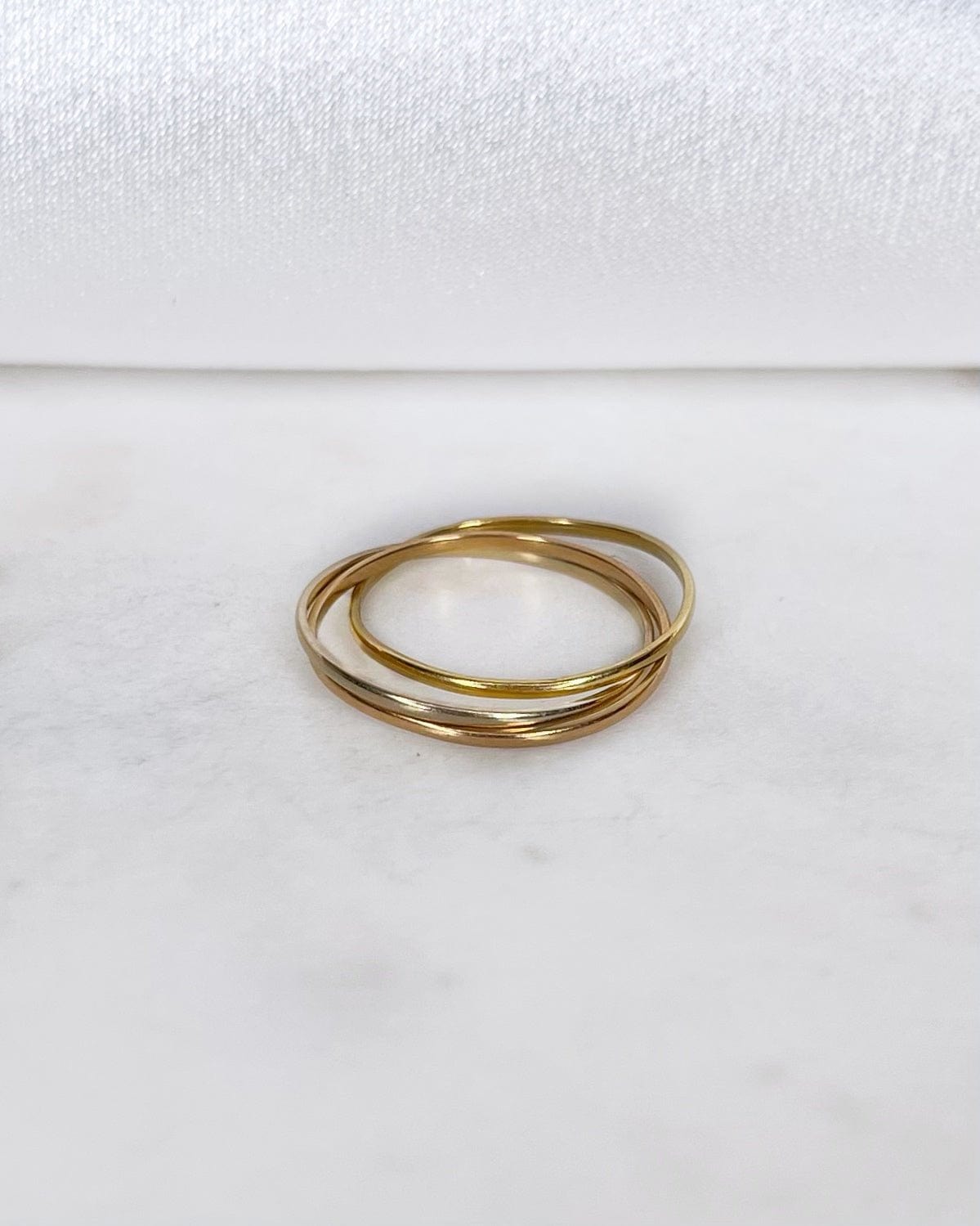Bague Alliance Trois Ors 1.53 g "Layna" - Elliade Paris