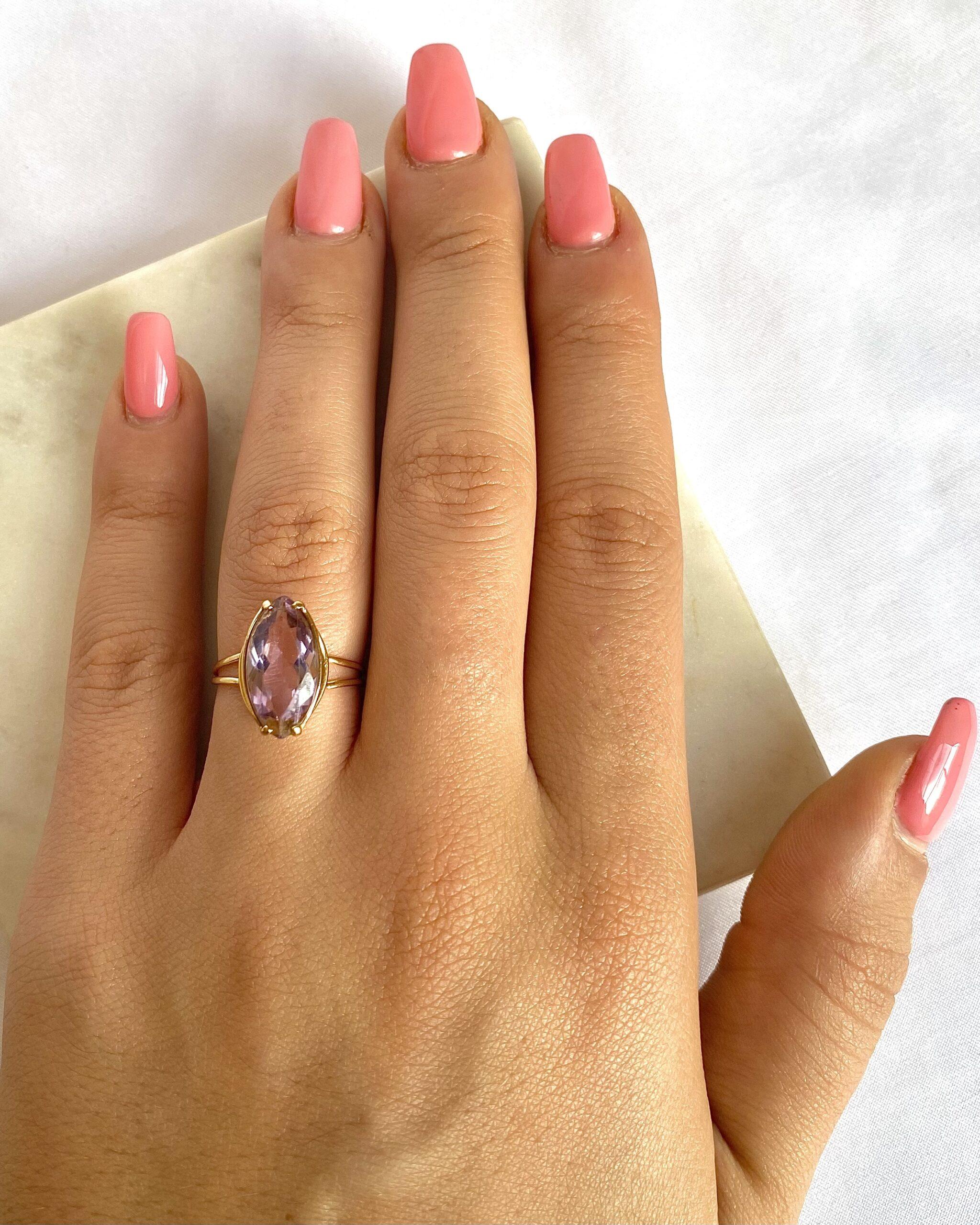 Bague Améthyste vintage "Nadya"