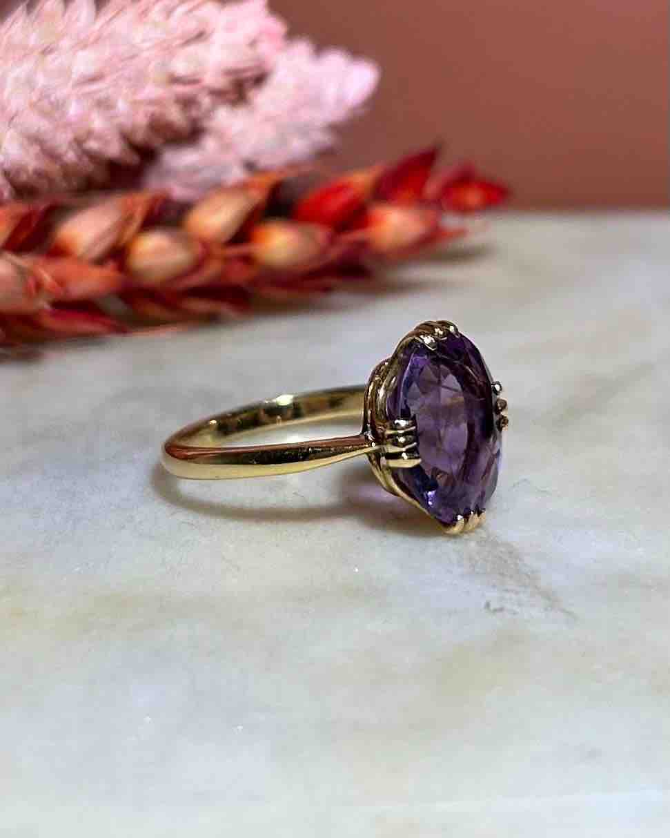 Bague Améthyste 2.10 carats vintage "Maylee" - Elliade Paris