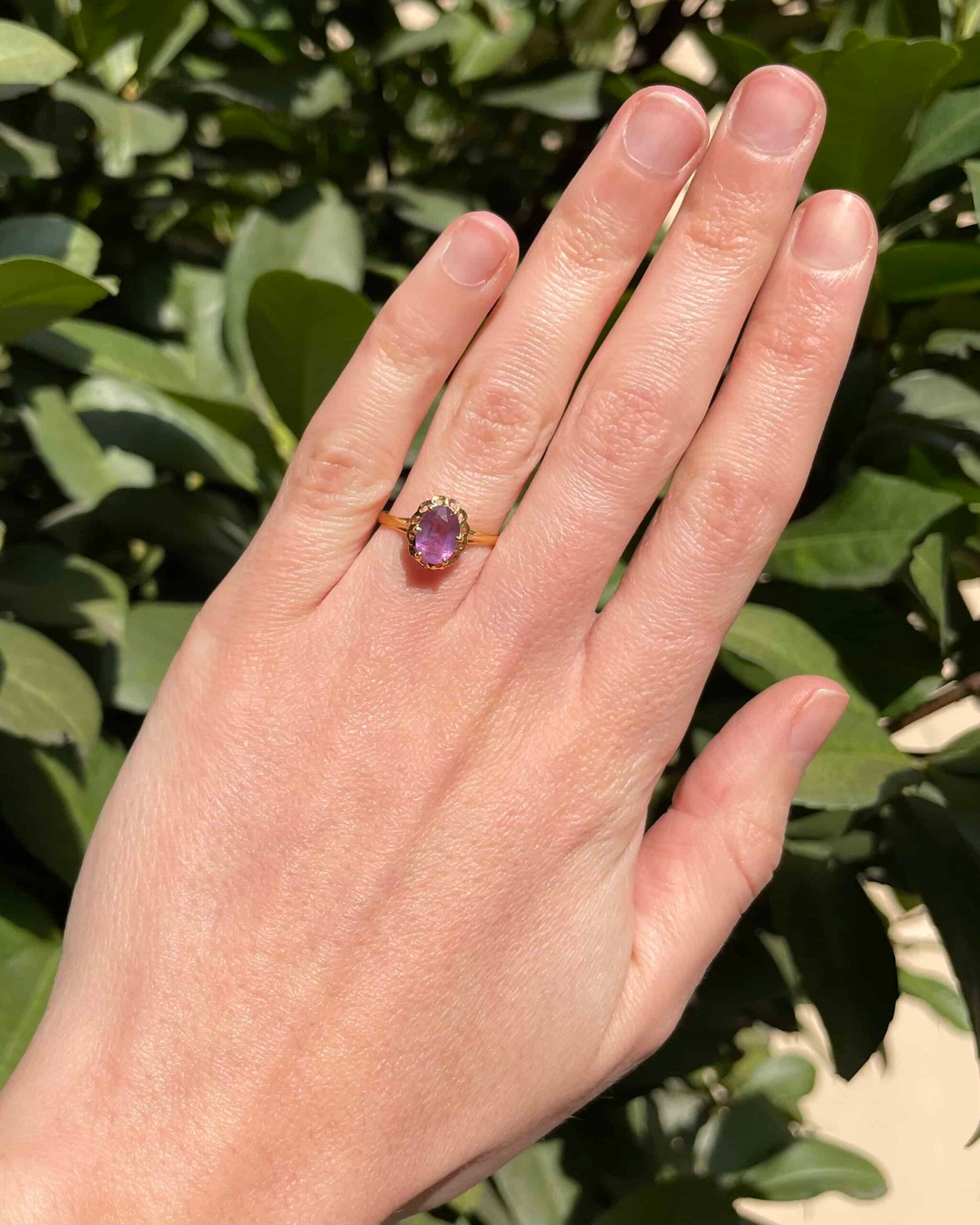 Bague Solitaire Améthyste 1.10 carat "Azenor"