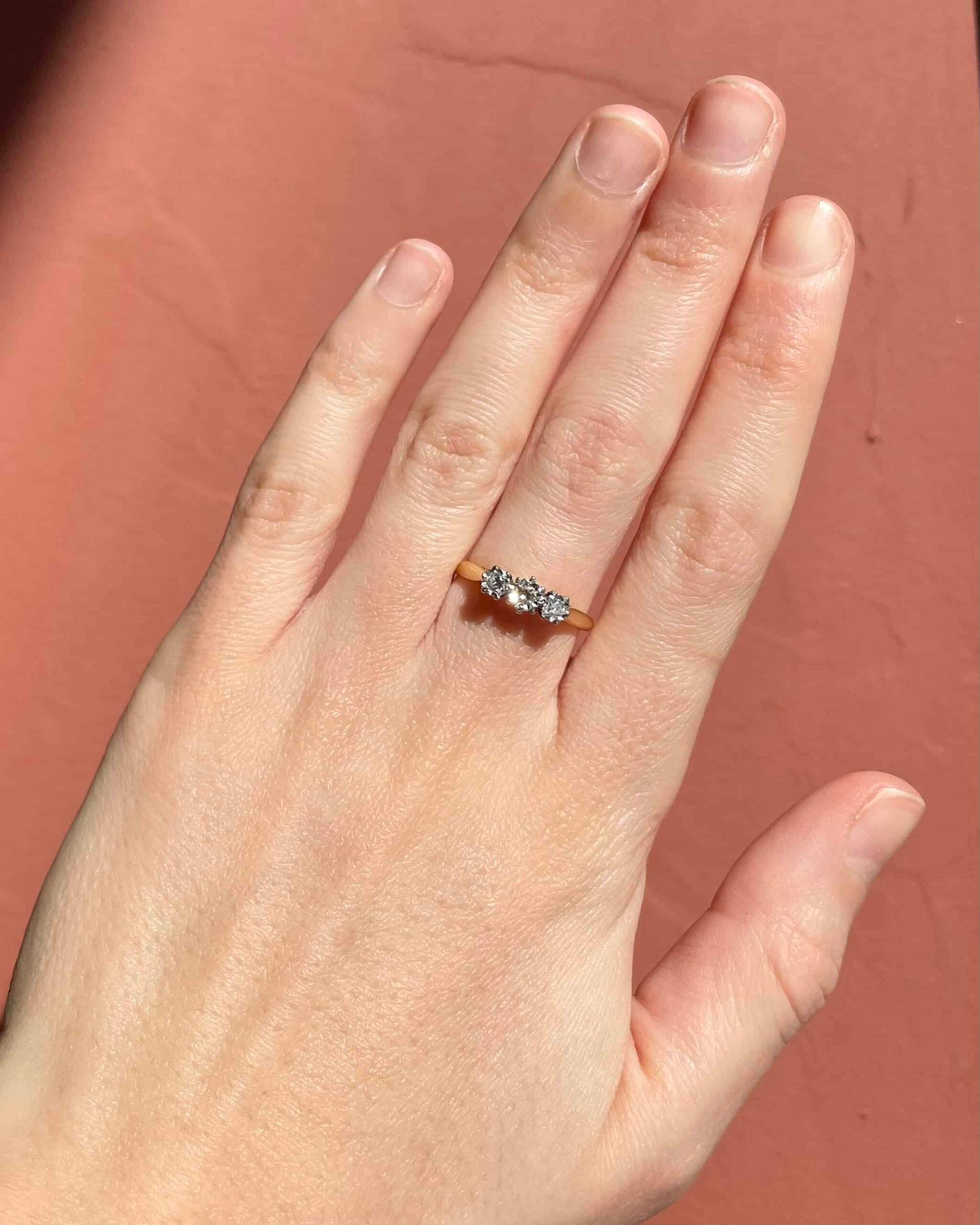 "Joarah" Diamond Trilogy Ring