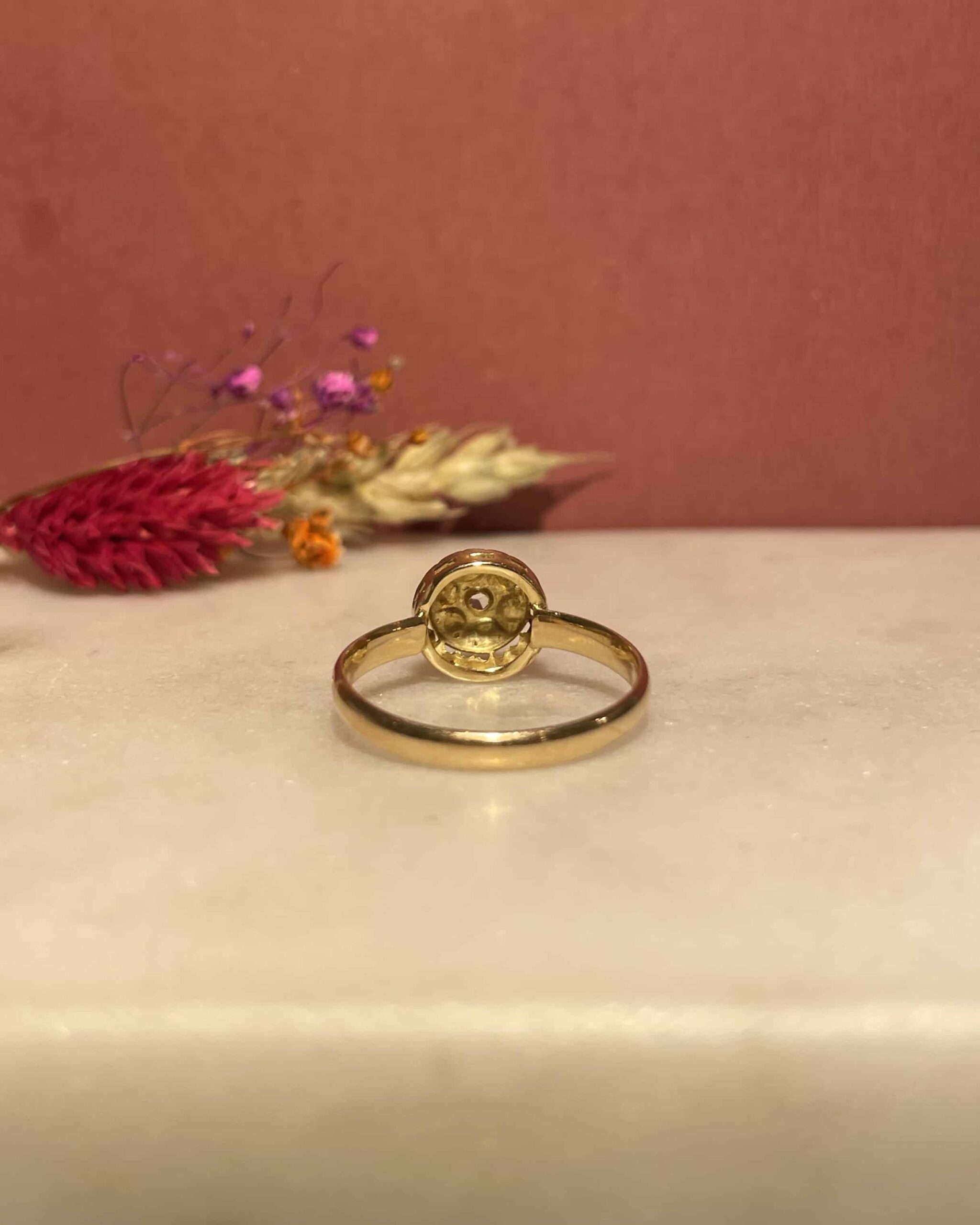 Bague Vintage Or Jaune et Diamant "Levana"