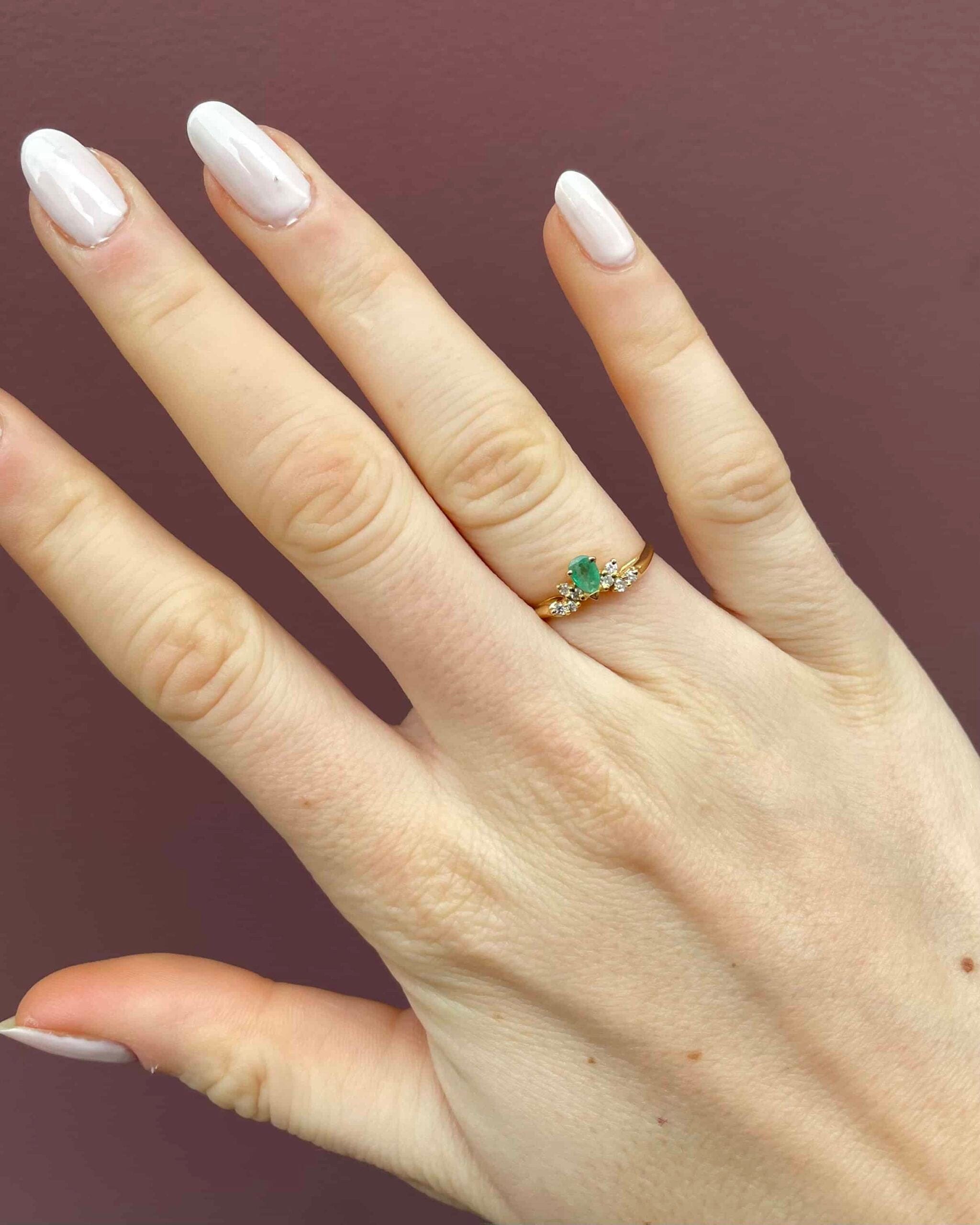 Bague Diadème Émeraude & Diamants "Jenna" - Elliade Paris