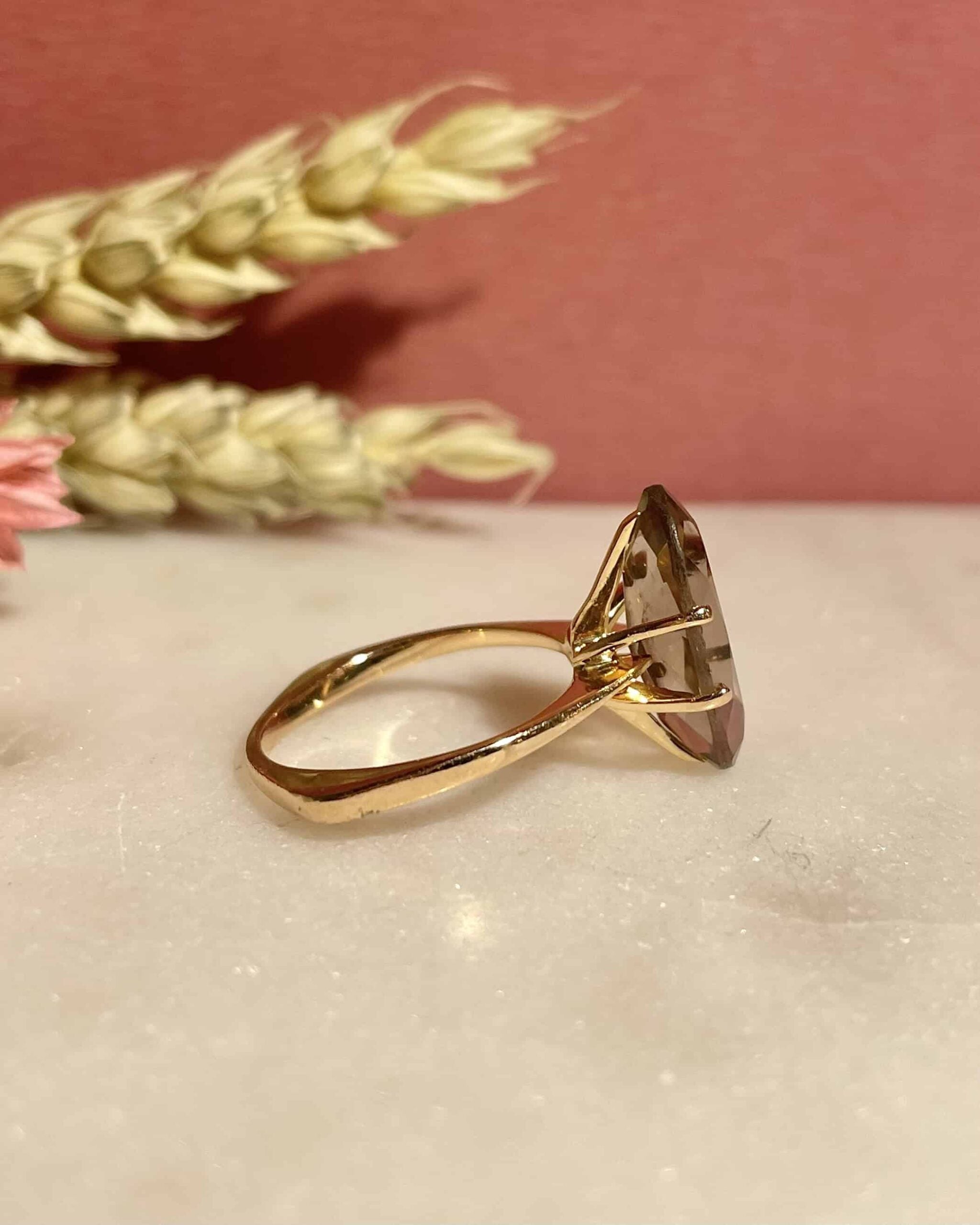 Bague Cocktail Quartz fumé 3.15 Carats "Bielle"