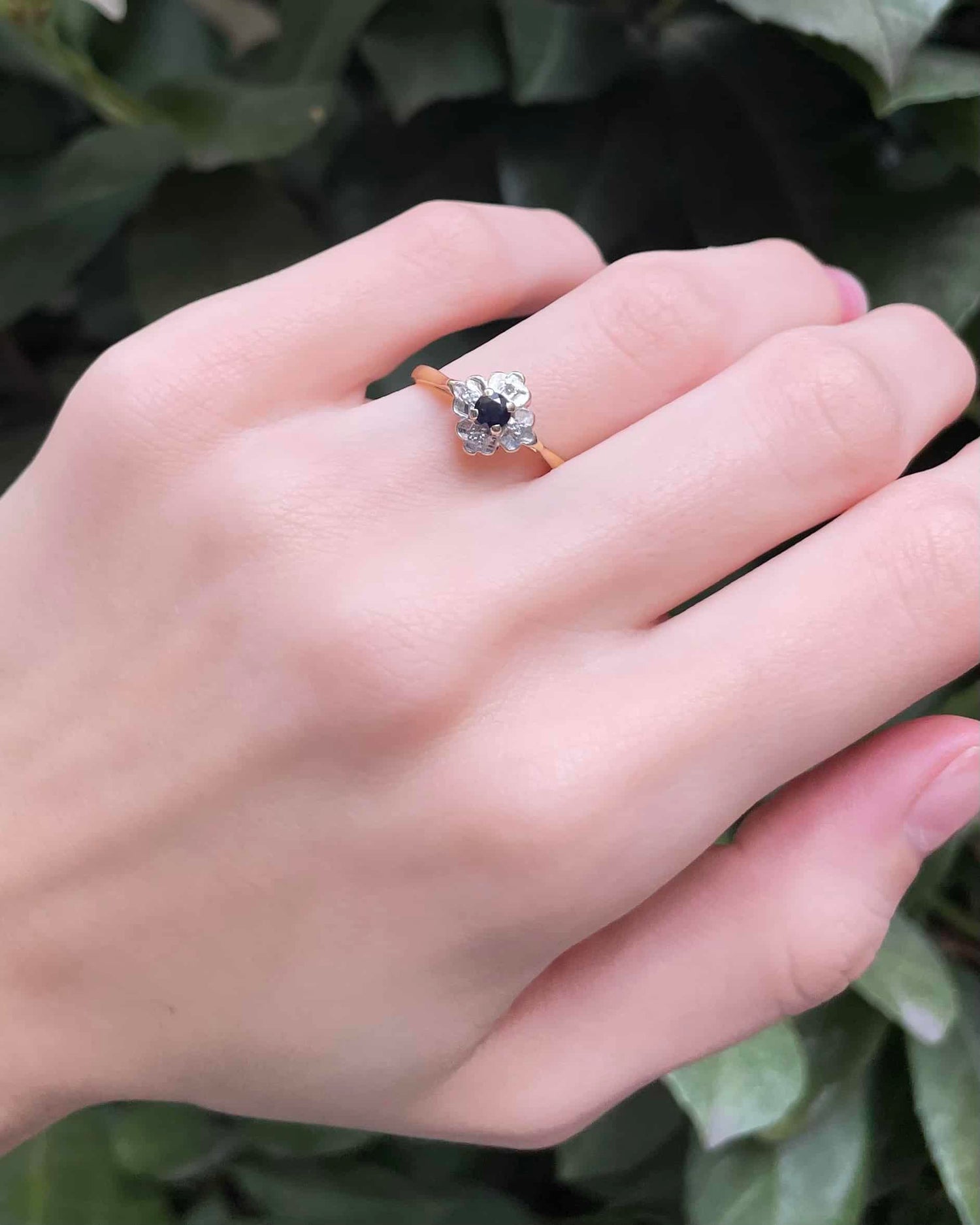 Bague Marguerite Saphir & Diamants "Génia"