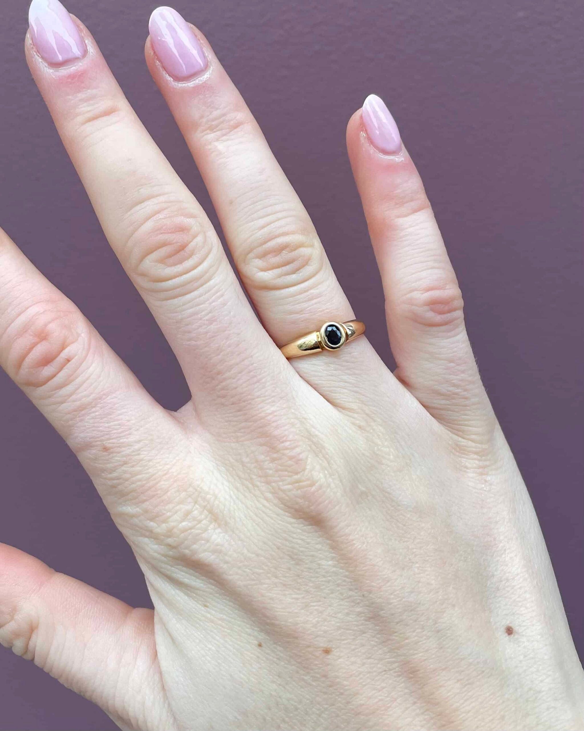 Bague Vintage Jonc Saphir "Clémence"