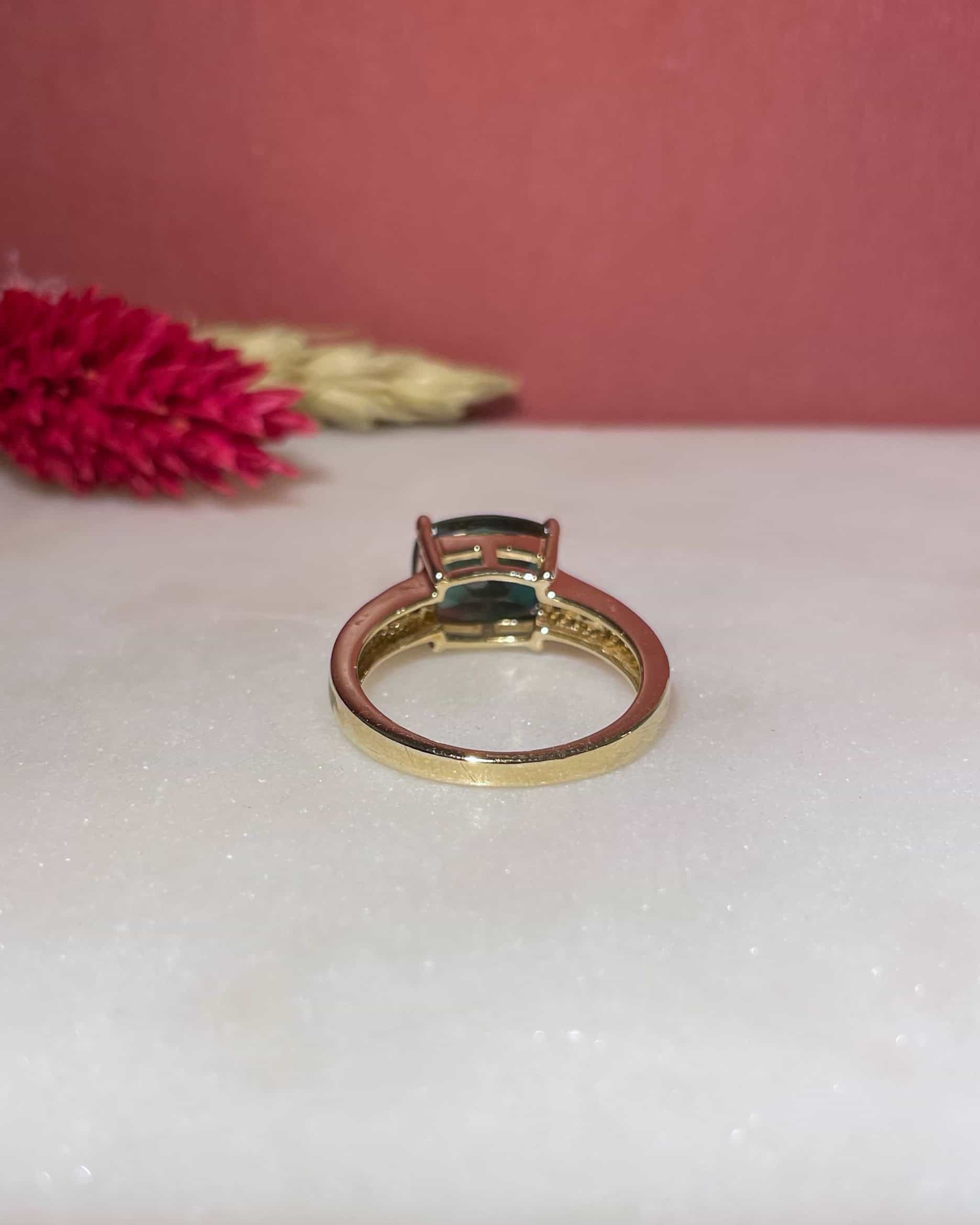 Bague Jonc Andesine 2.40 Carats & Diamants "Merida" - Elliade Paris