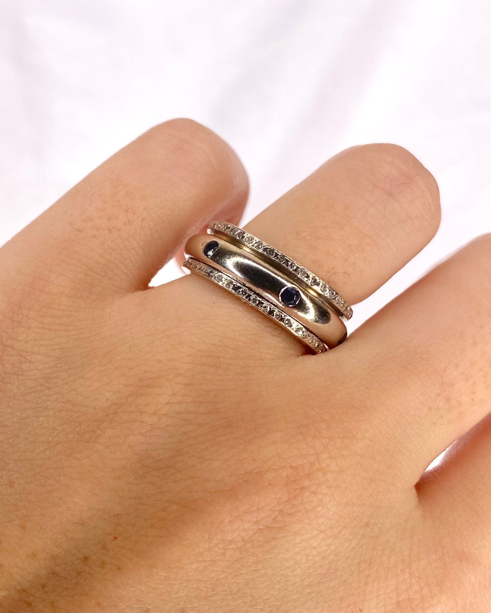 Bague Anneau Saphirs & Diamants 0.43 carat "Gigi" - Elliade Paris