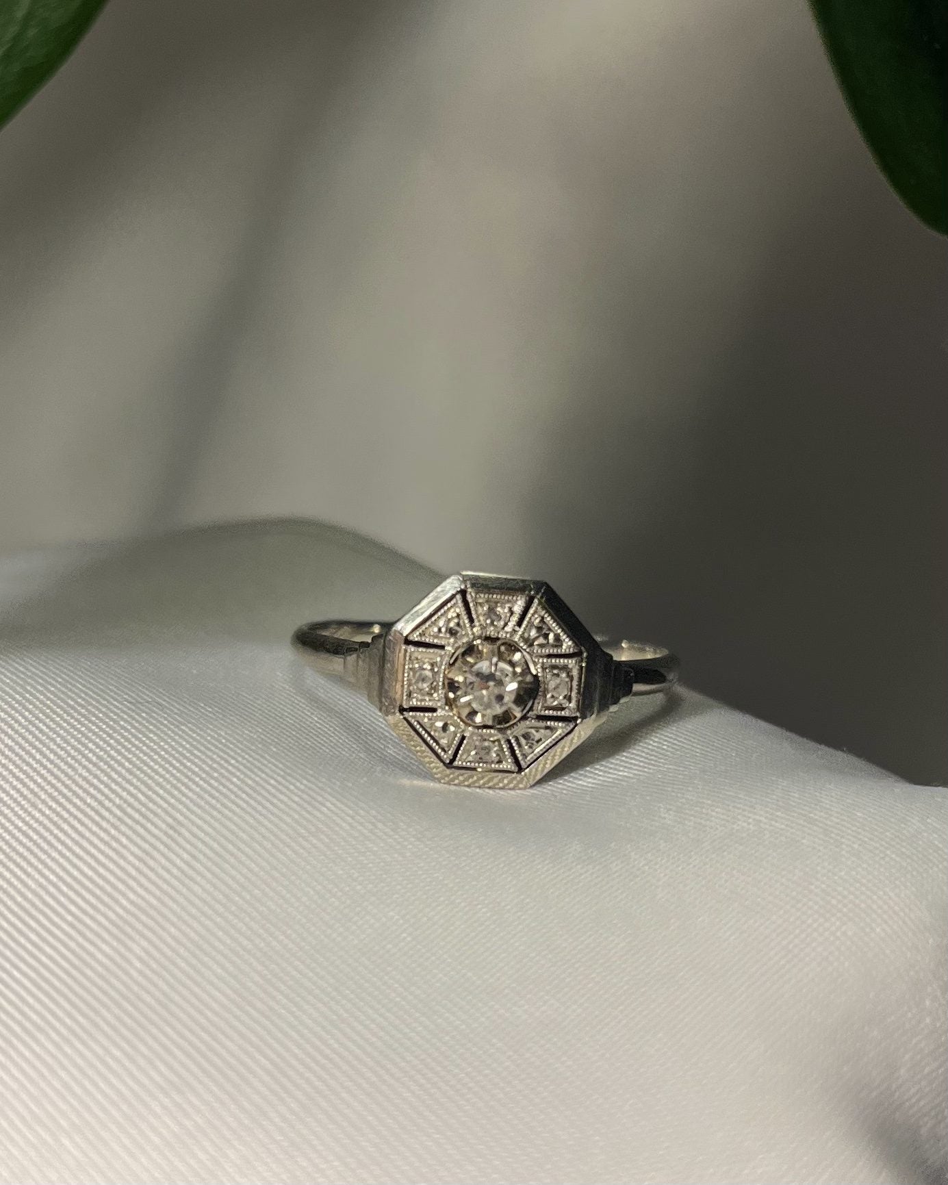 Anillo de diamantes Art Déco "Claire"