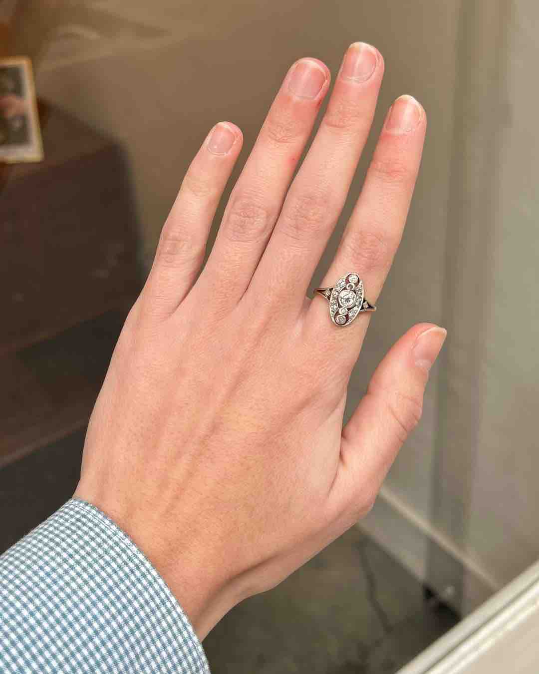 Bague Art-déco Diamants "Victoria"