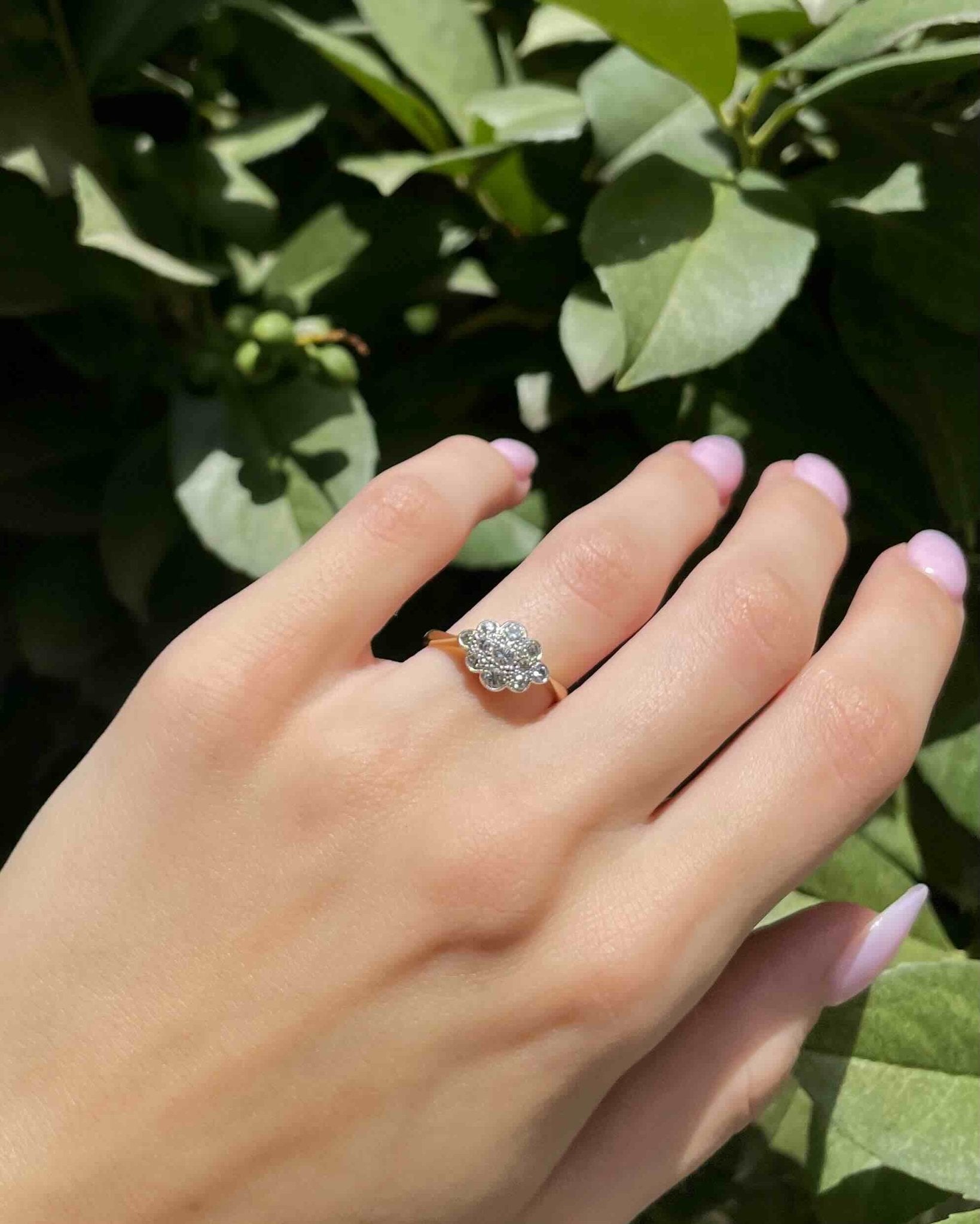 Bague Art - déco 11 Diamants 0.50 carat "Dorine" - Elliade Paris