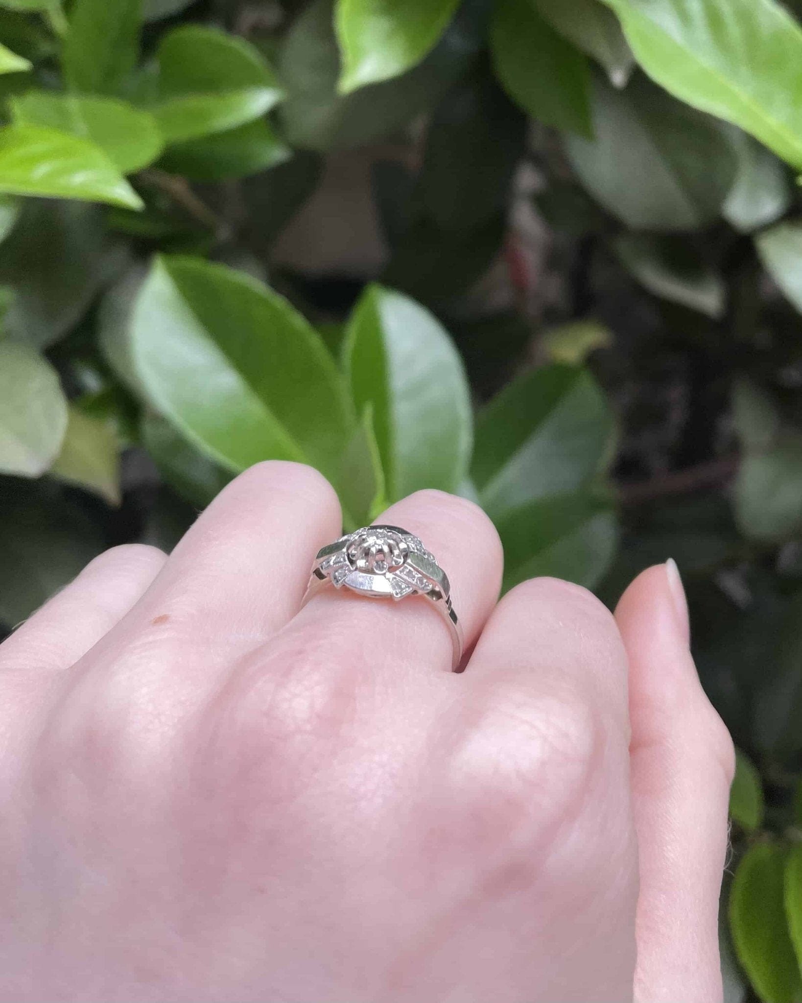 Bague Art - Déco 13 Diamants "Cyprie" - Elliade Paris