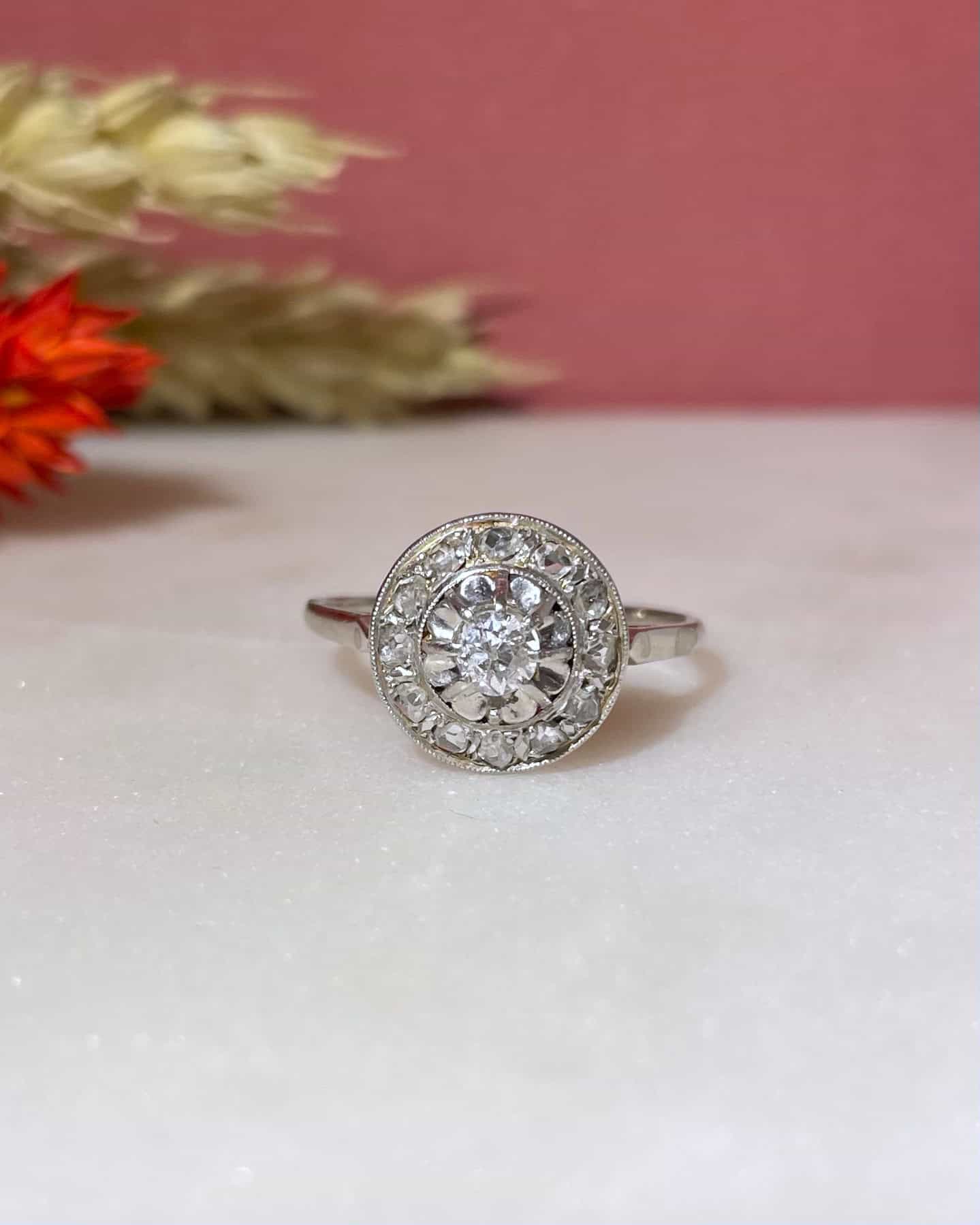 Bague Art Déco 13 Diamants "Ingrid" - Elliade Paris