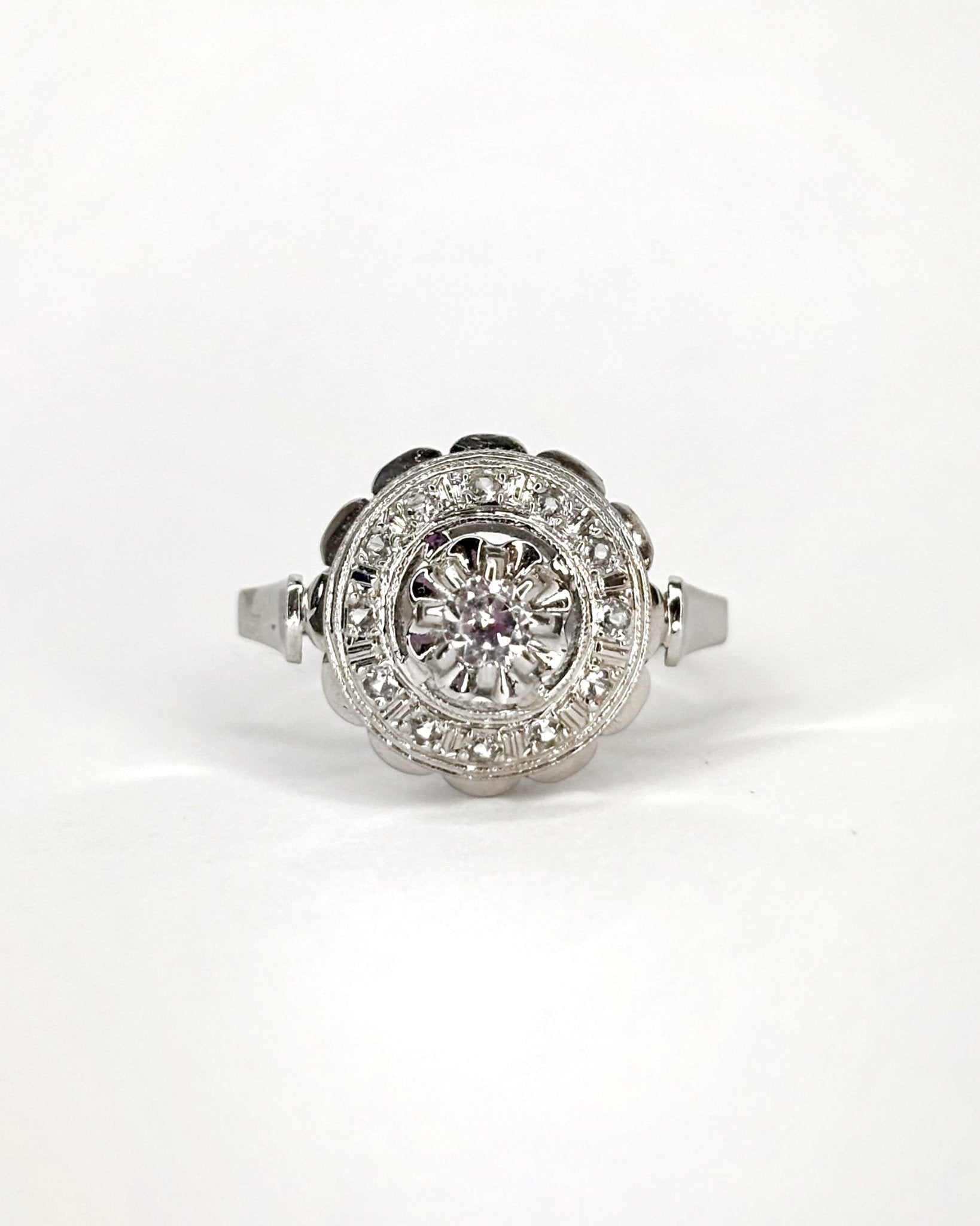 Bague Art Déco 13 Diamants "Lina" - Elliade Paris