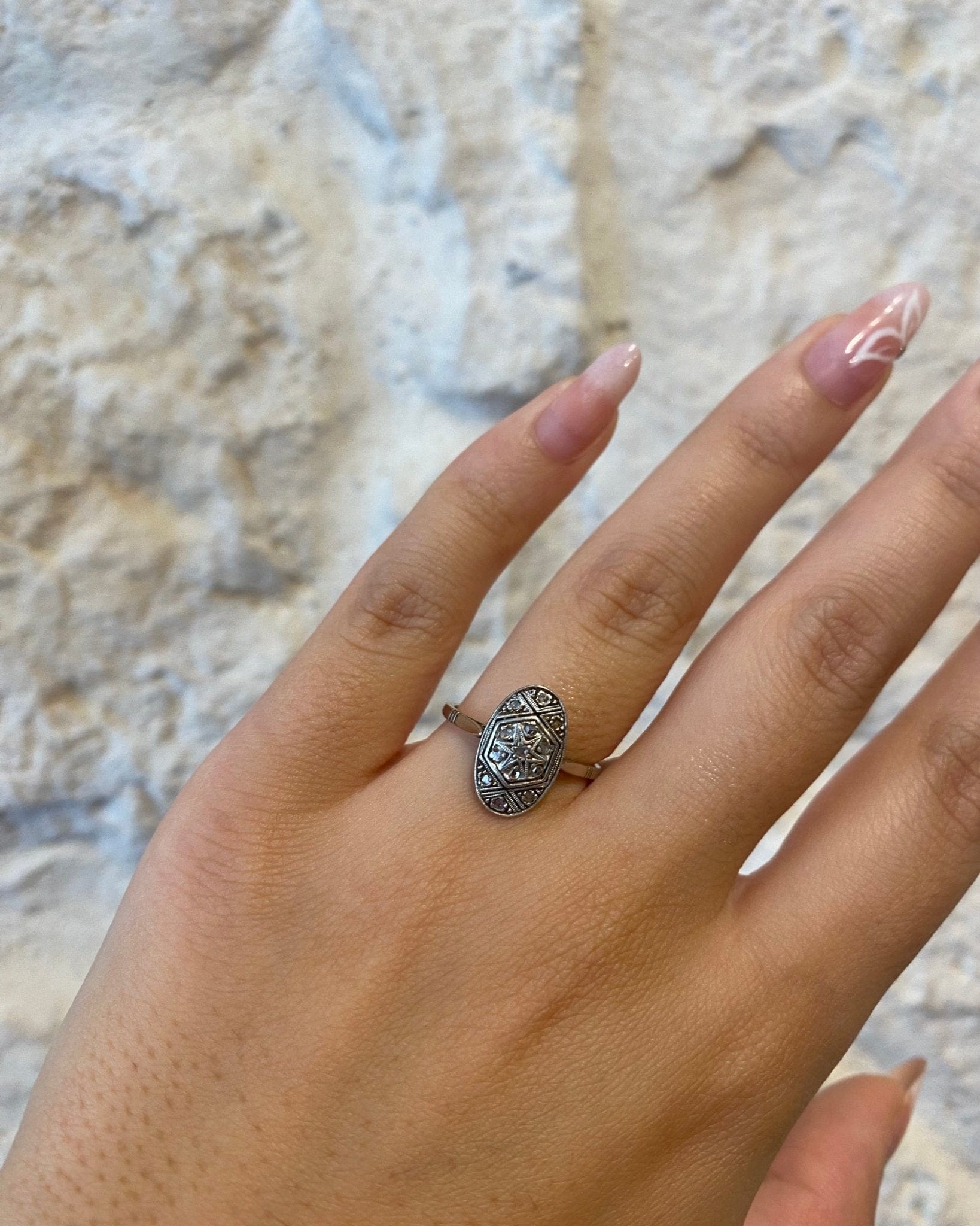 Bague Art Deco 13 Diamants "Yara" - Elliade Paris