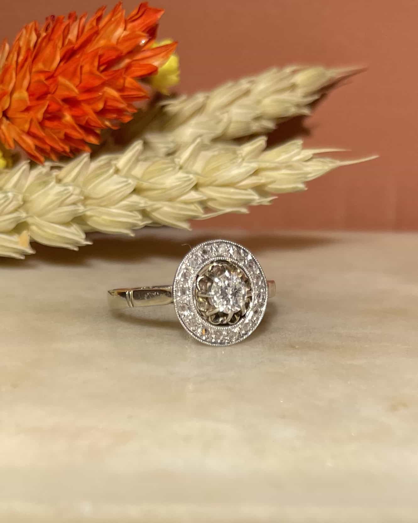 Bague Art Déco 17 Diamants "Nina" - Elliade Paris