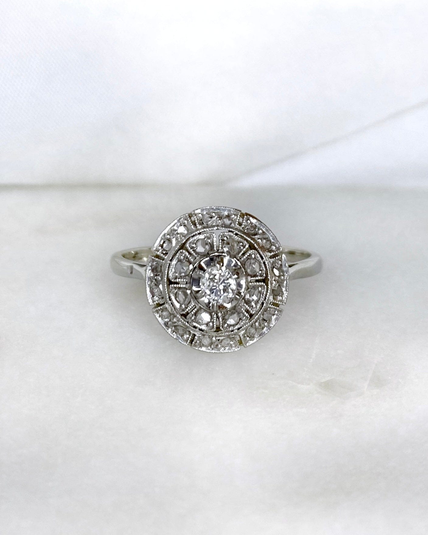 Bague Art - Déco 25 Diamants 0.34 carat "Aziel" - Elliade Paris