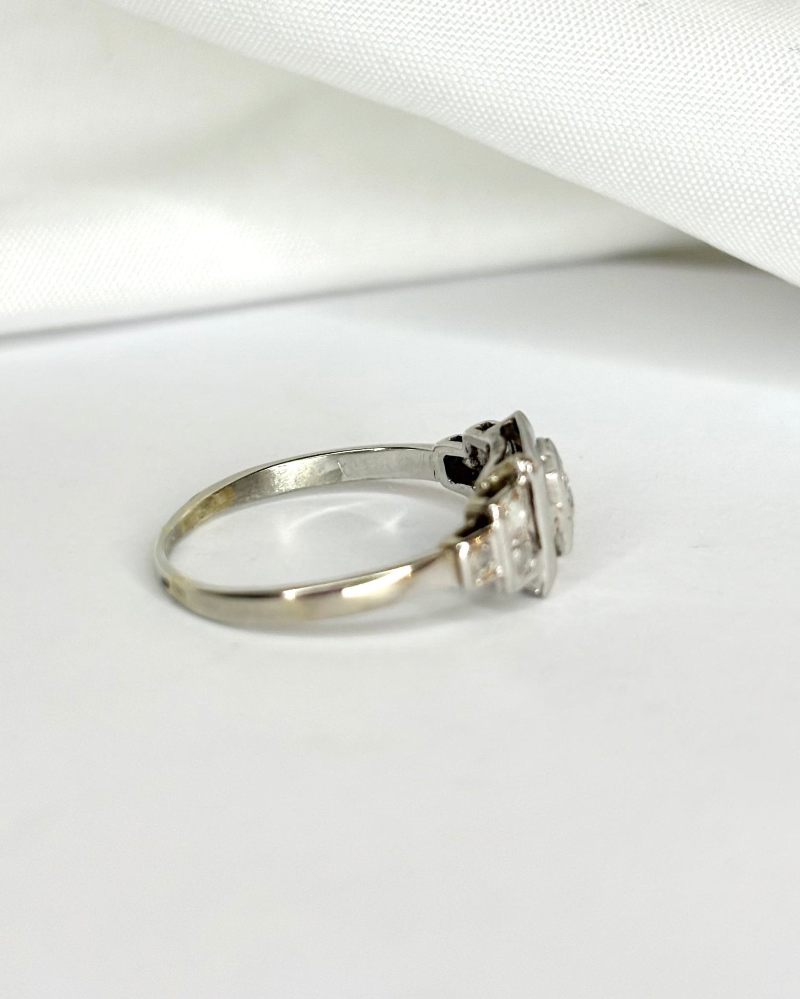 Bague Art Déco 7 Diamants "Alizée" - Elliade Paris