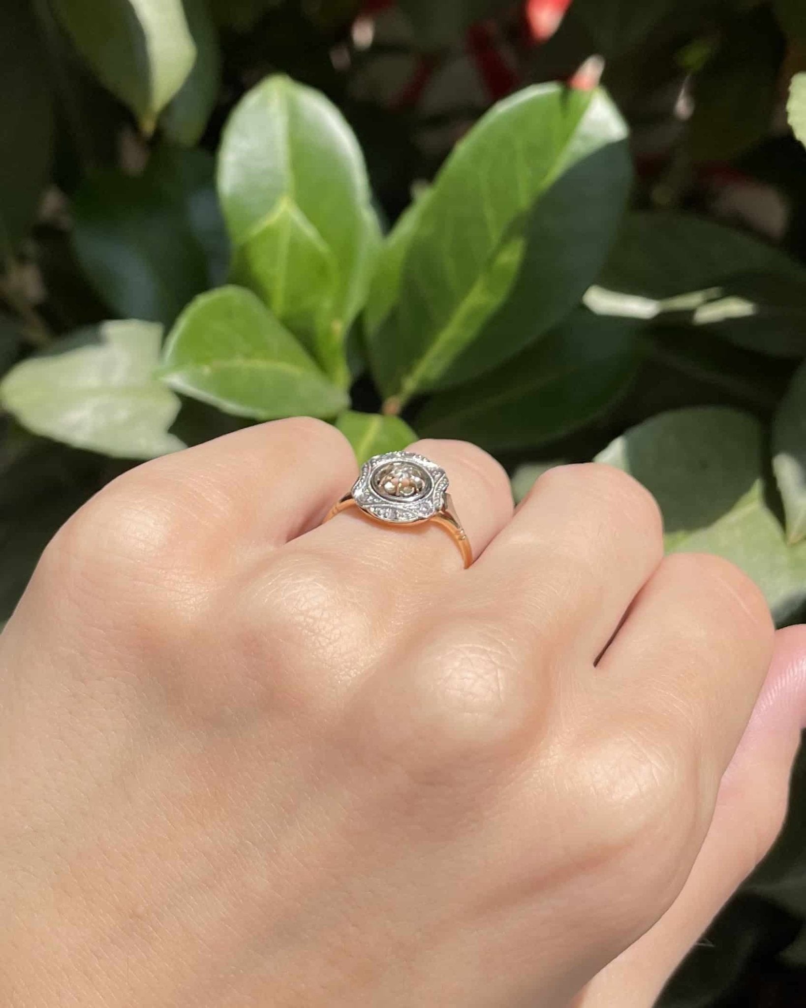 Bague Art - Déco 7 Diamants "Bérénice" - Elliade Paris
