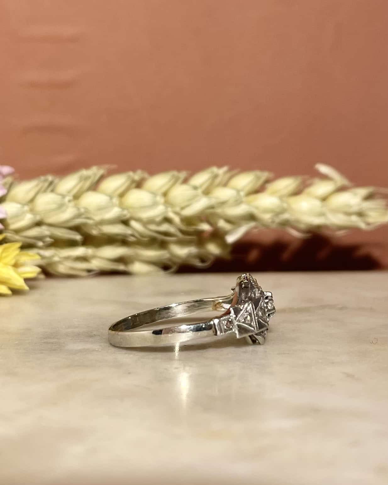 Bague Art Déco 7 Diamants "Laetitia" - Elliade Paris