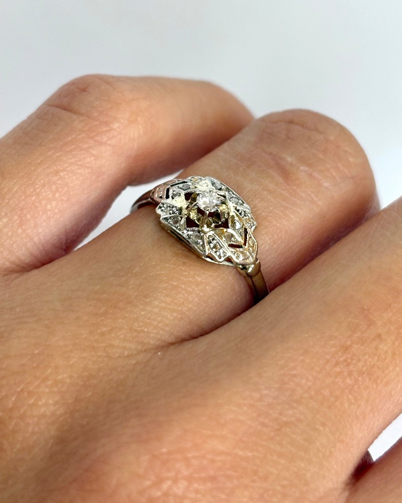Bague Art Déco 9 Diamants "Loane" - Elliade Paris
