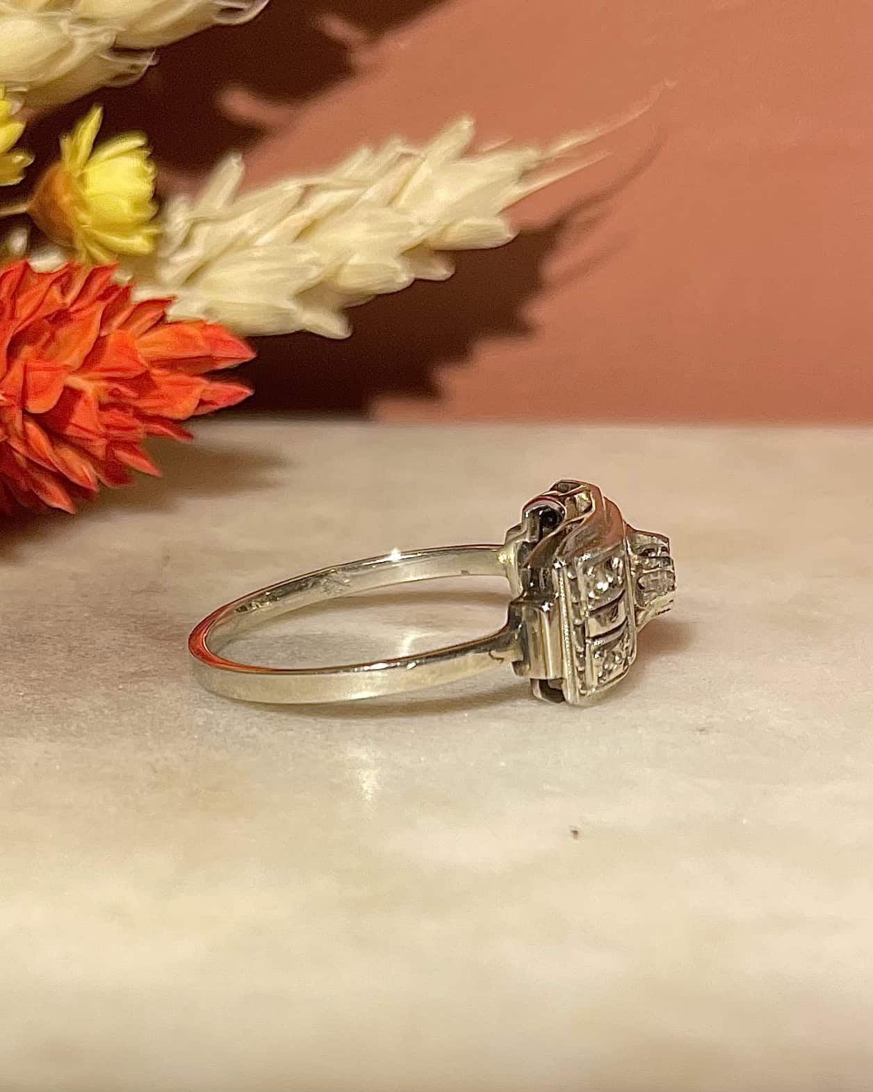 Bague Art Déco 9 Diamants "Mafalda" - Elliade Paris