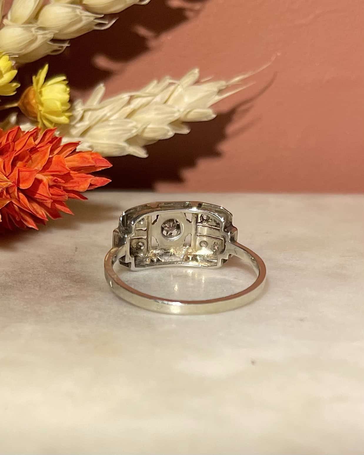 Bague Art Déco 9 Diamants "Mafalda" - Elliade Paris
