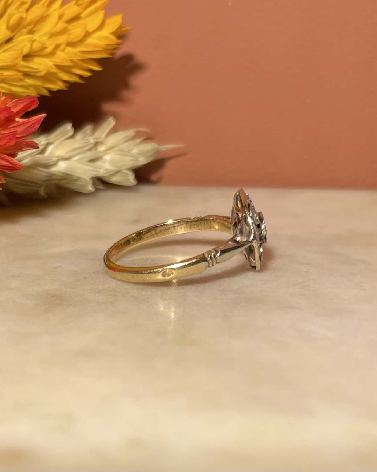 Bague Art Déco 9 Diamants "Rosemarie" - Elliade Paris