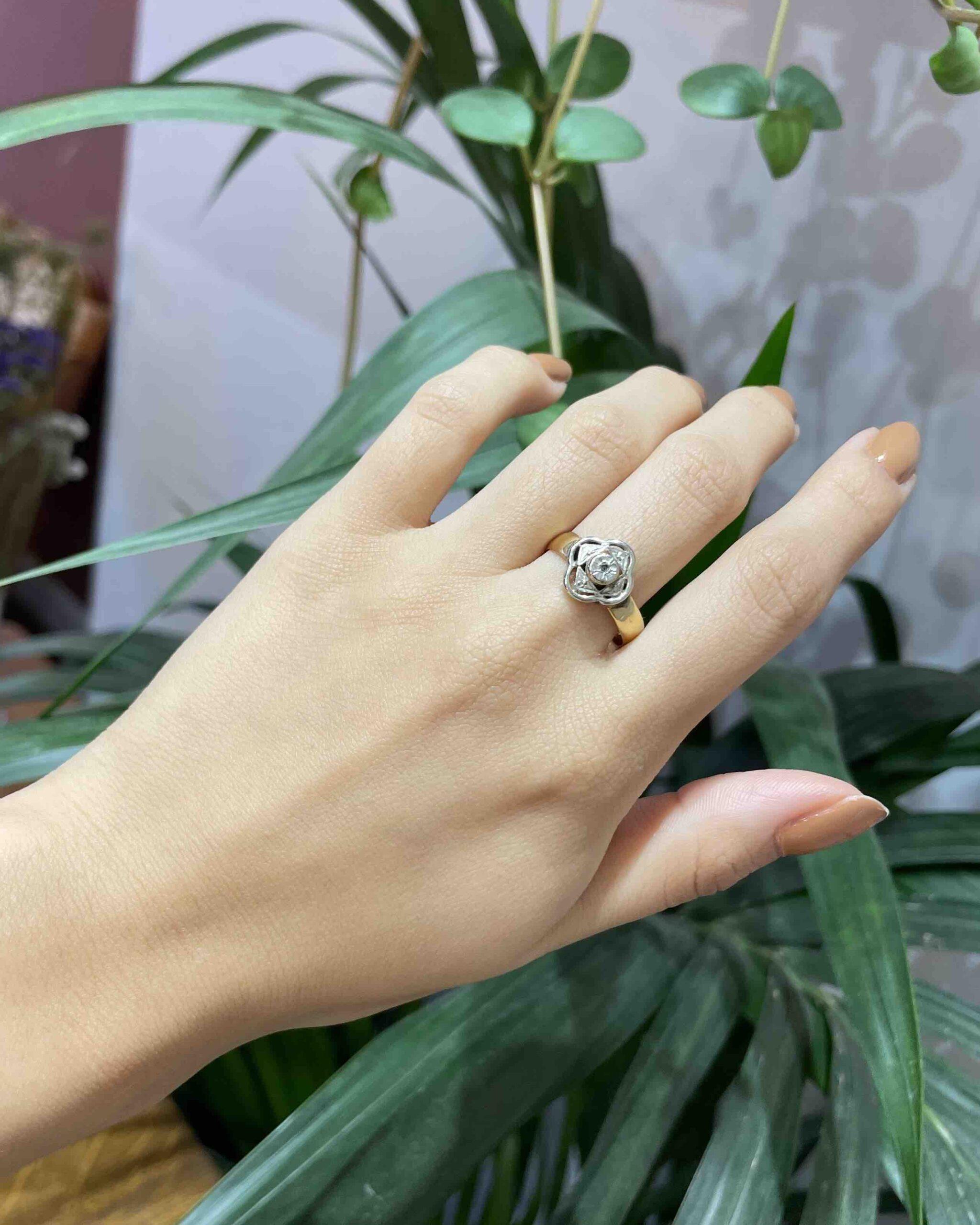 Bague Art-déco Diamants "Yaelle"