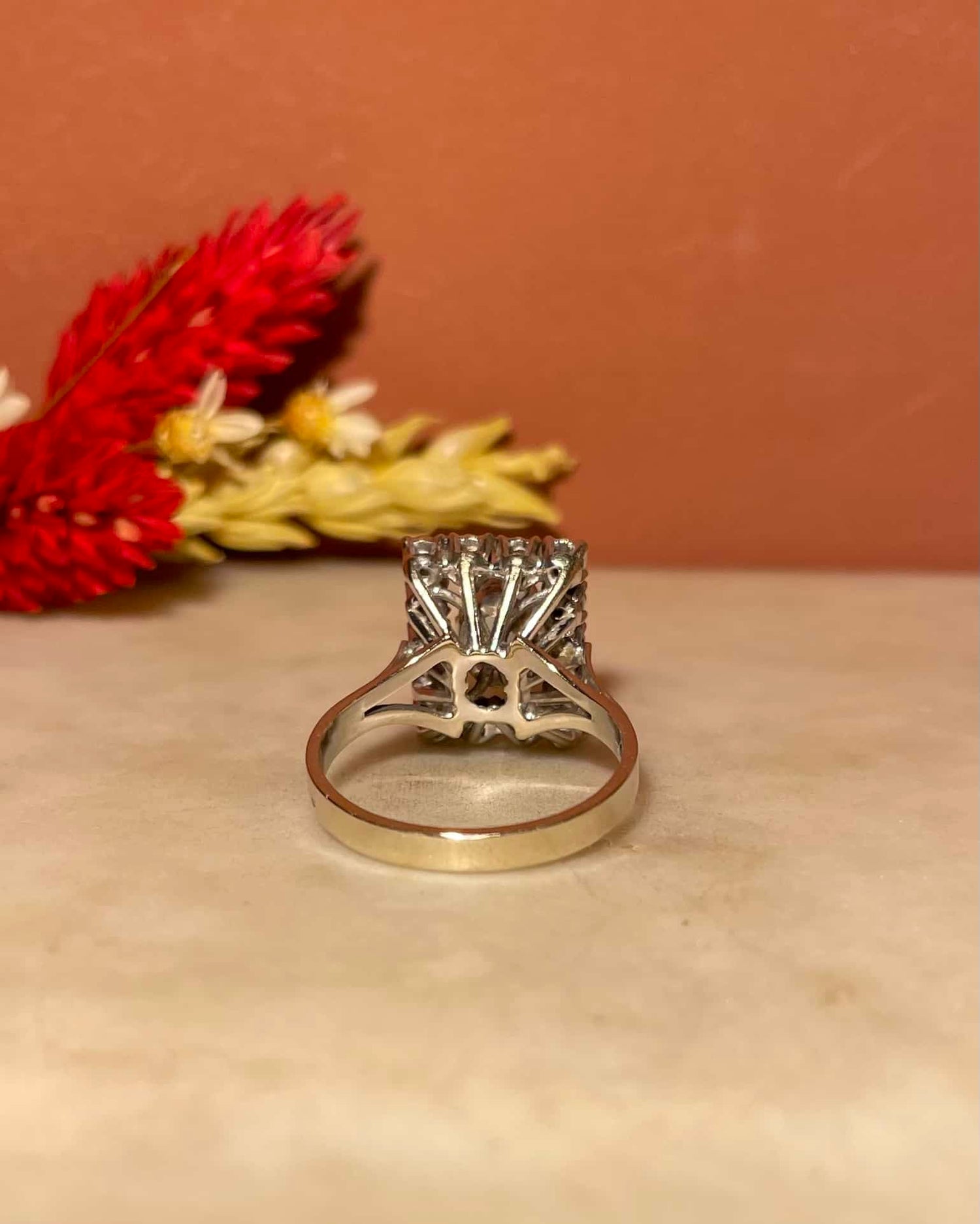 Bague Art - déco Aigue - Marine & Diamants "Jordyn" - Elliade Paris