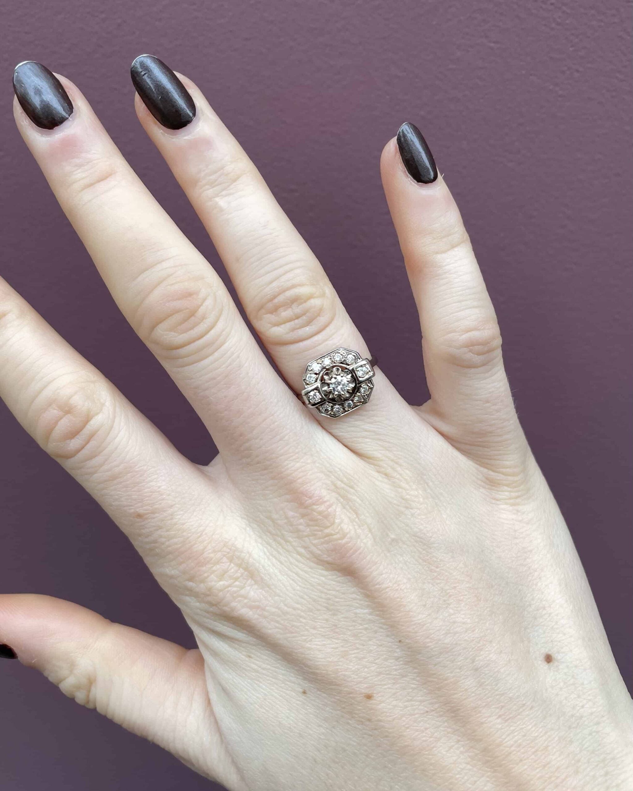 Bague Vintage Art-Déco 0.70 Carat de Diamants "Sixtine"