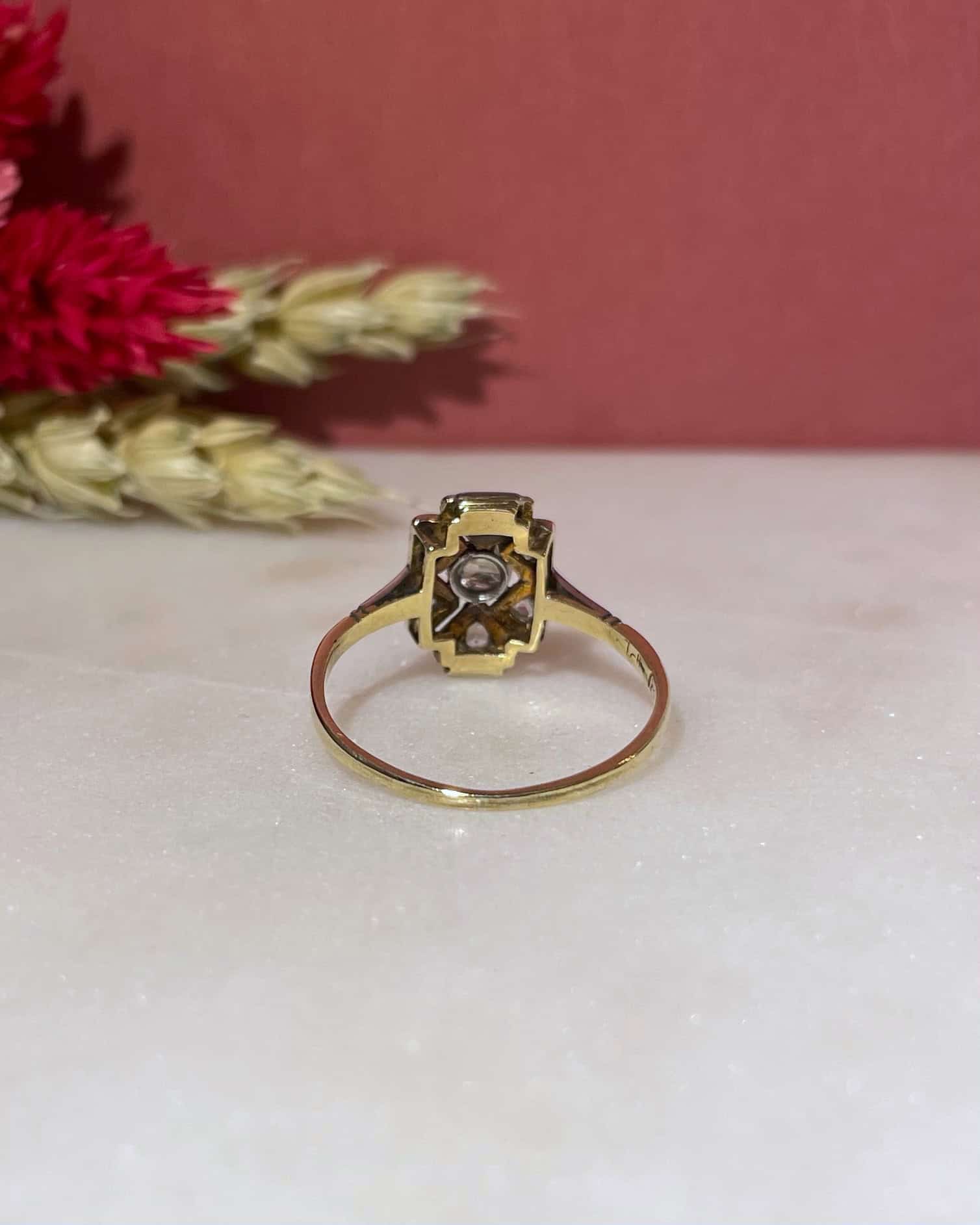 Bague Vintage Art-Déco 7 Diamants "Bonie"