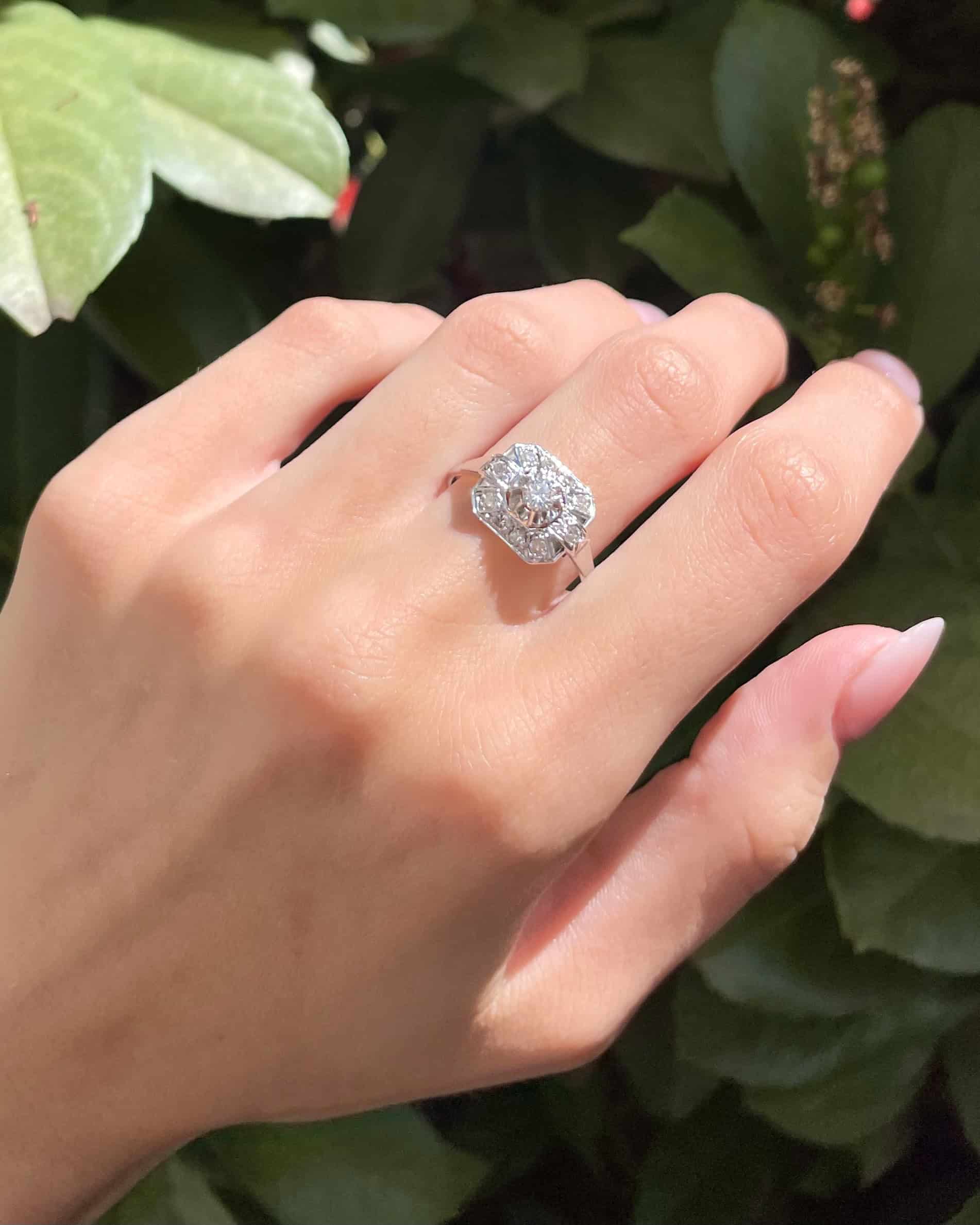 Art Deco Diamond Ring 0.50 carat "Raja"