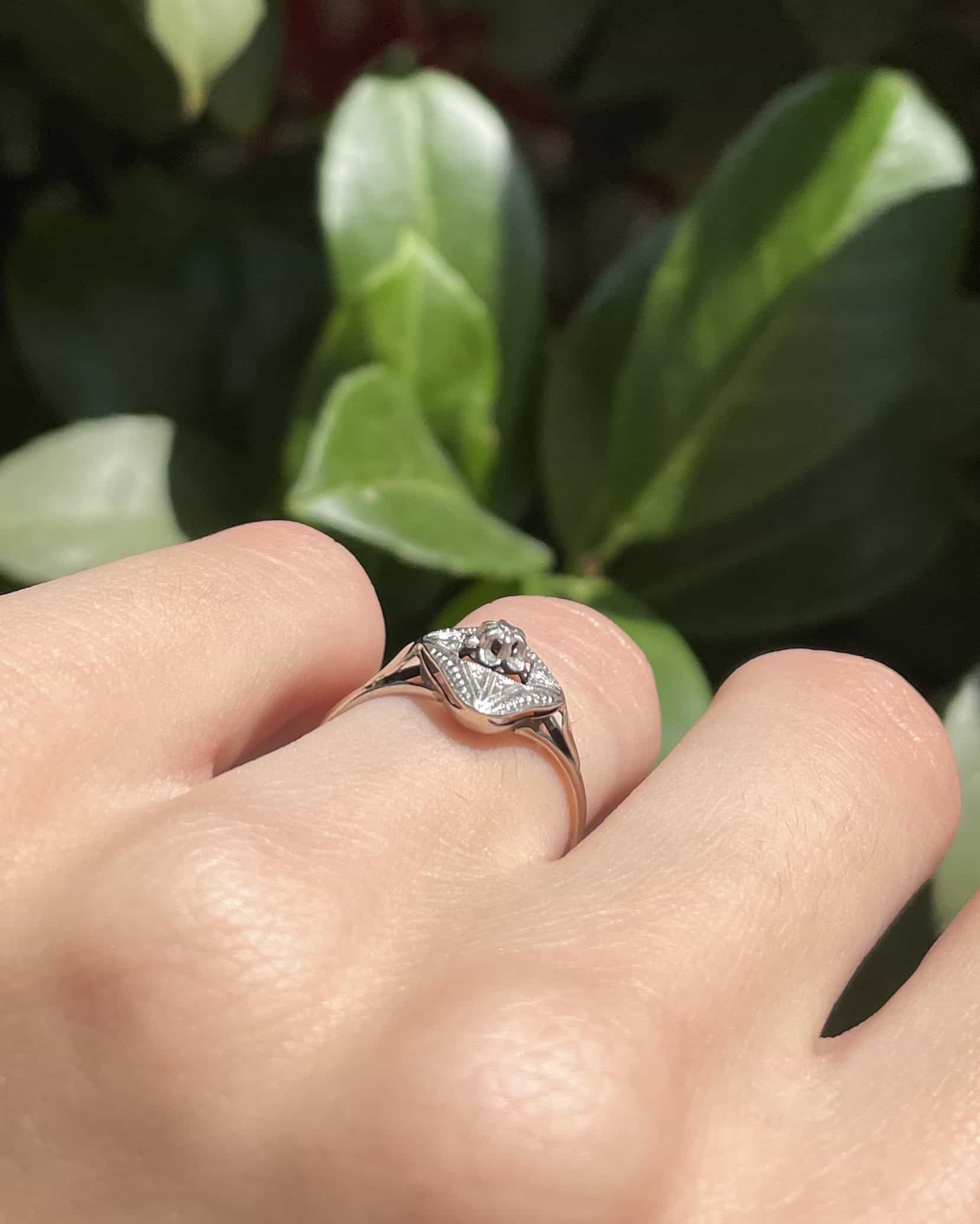 Bague vintage Art Déco Diamant "Azzedina"