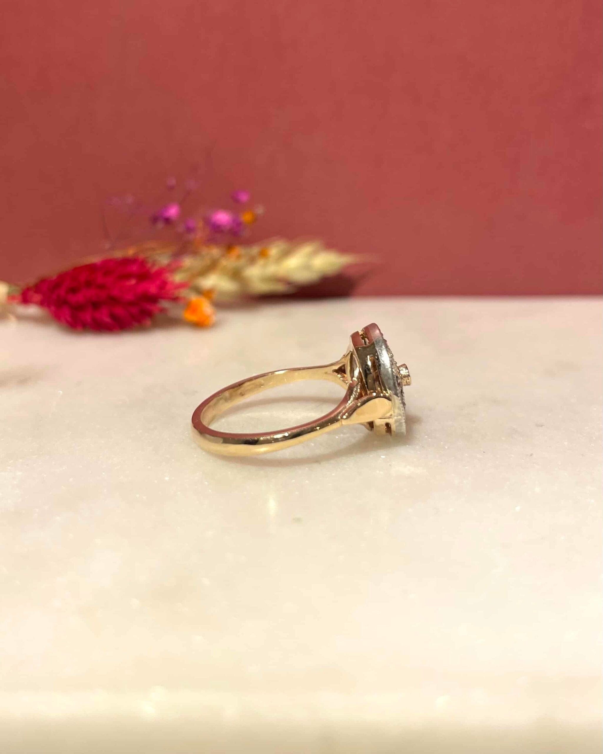 Bague Vintage Art-Déco Diamants "Amber"