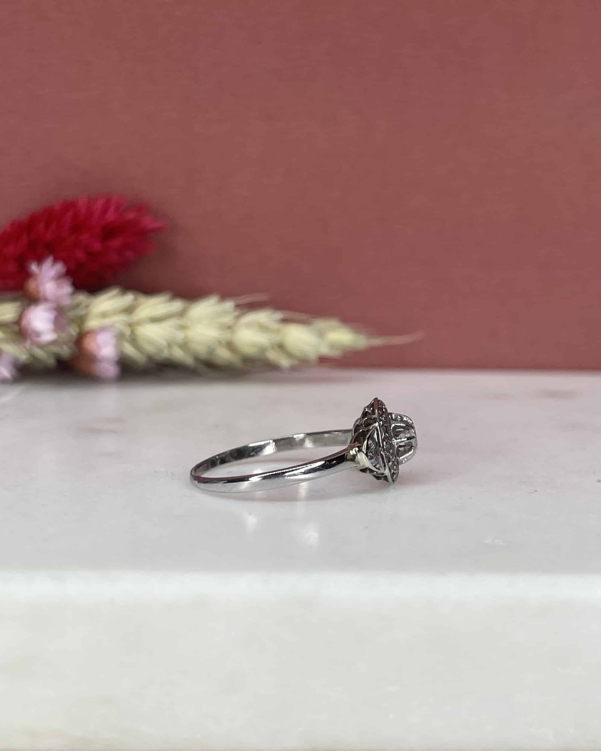 Bague Vintage Art-Déco Diamants "Sadie"