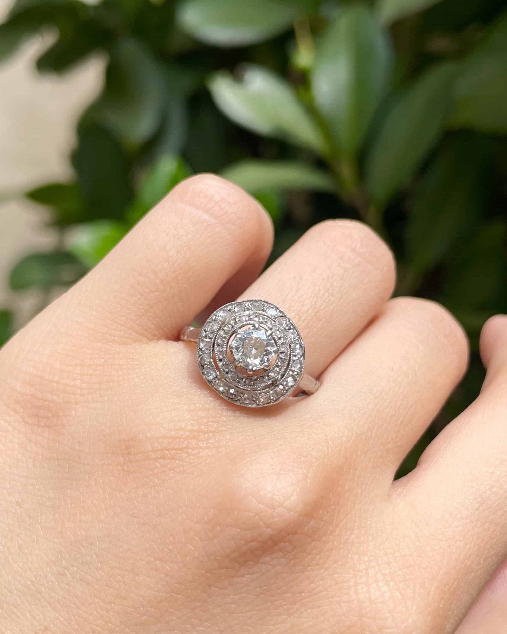 Bague Art - Déco Diamant 0.45 carat "Chantal" - Elliade Paris