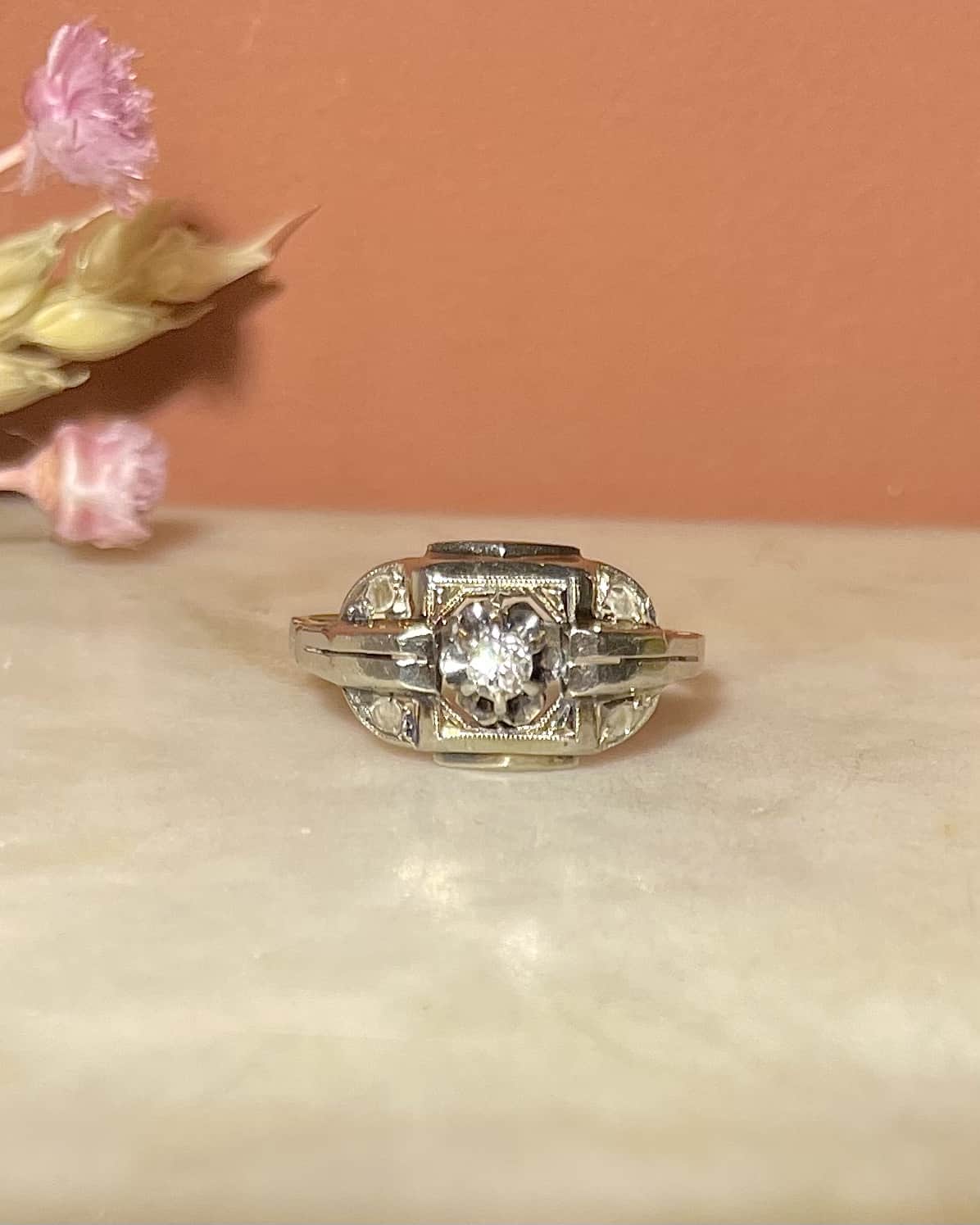 Bague Art - Déco Diamant "Aria" - Elliade Paris