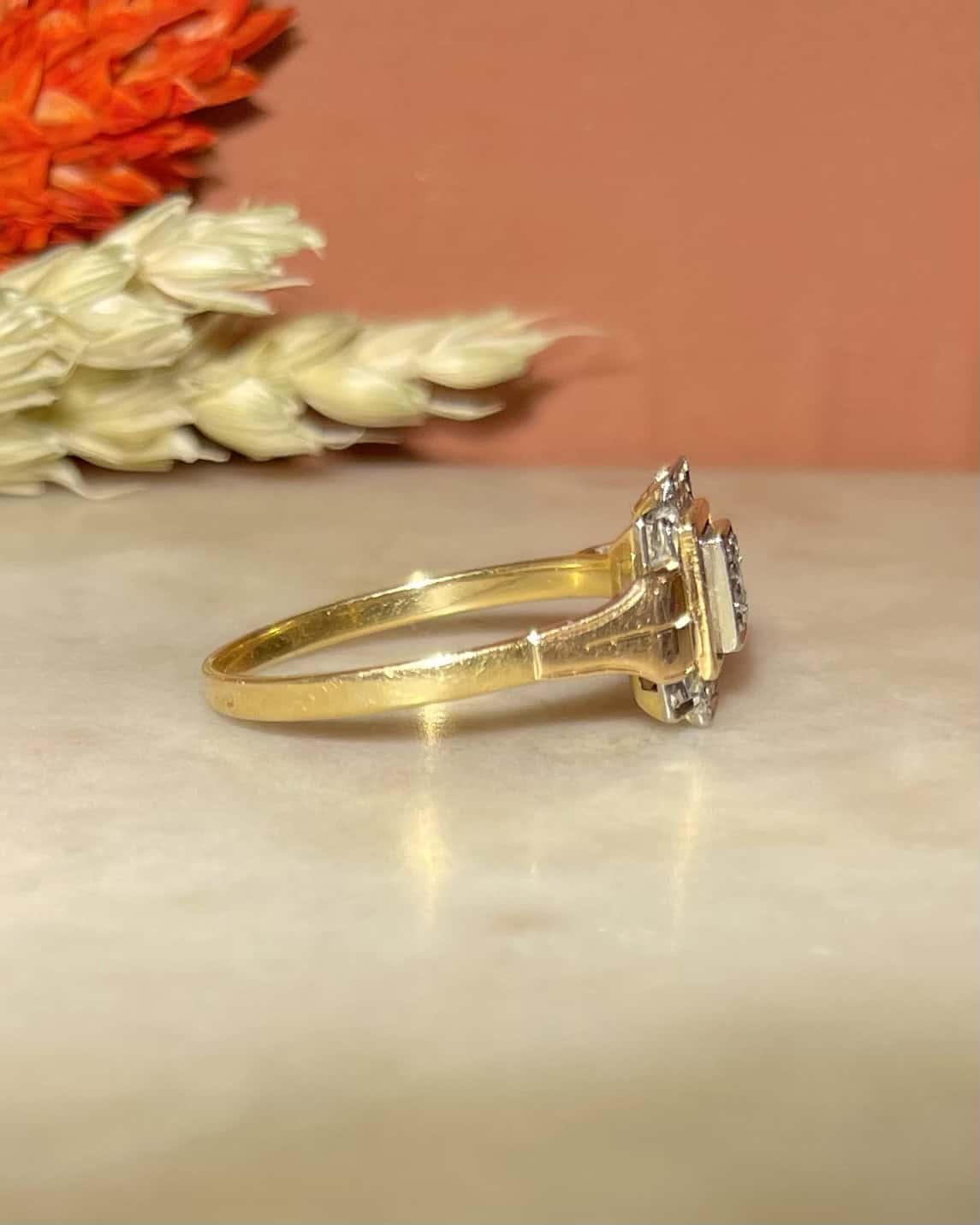 Bague Art - Déco Diamant "Carla" - Elliade Paris