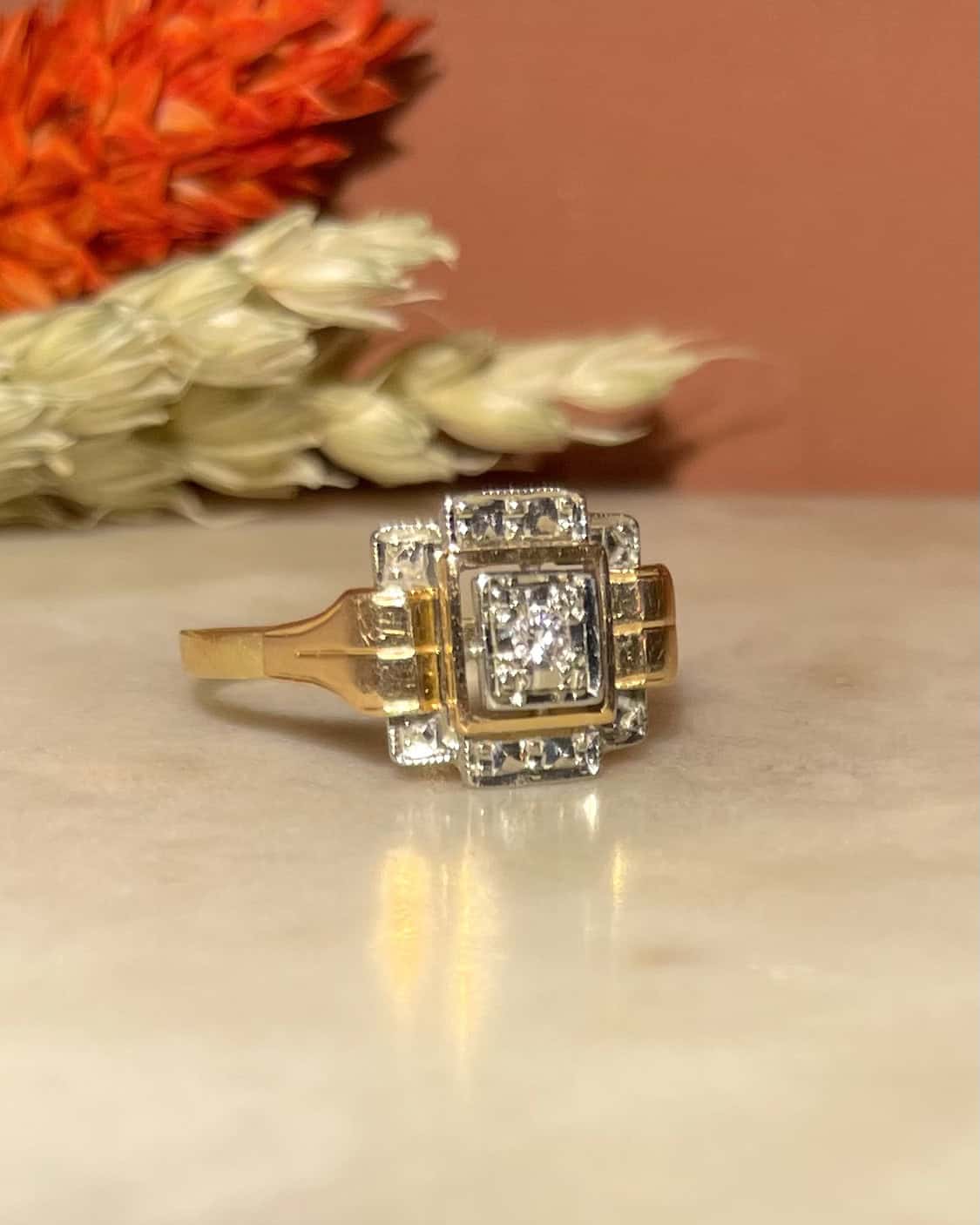 Bague Art - Déco Diamant "Carla" - Elliade Paris