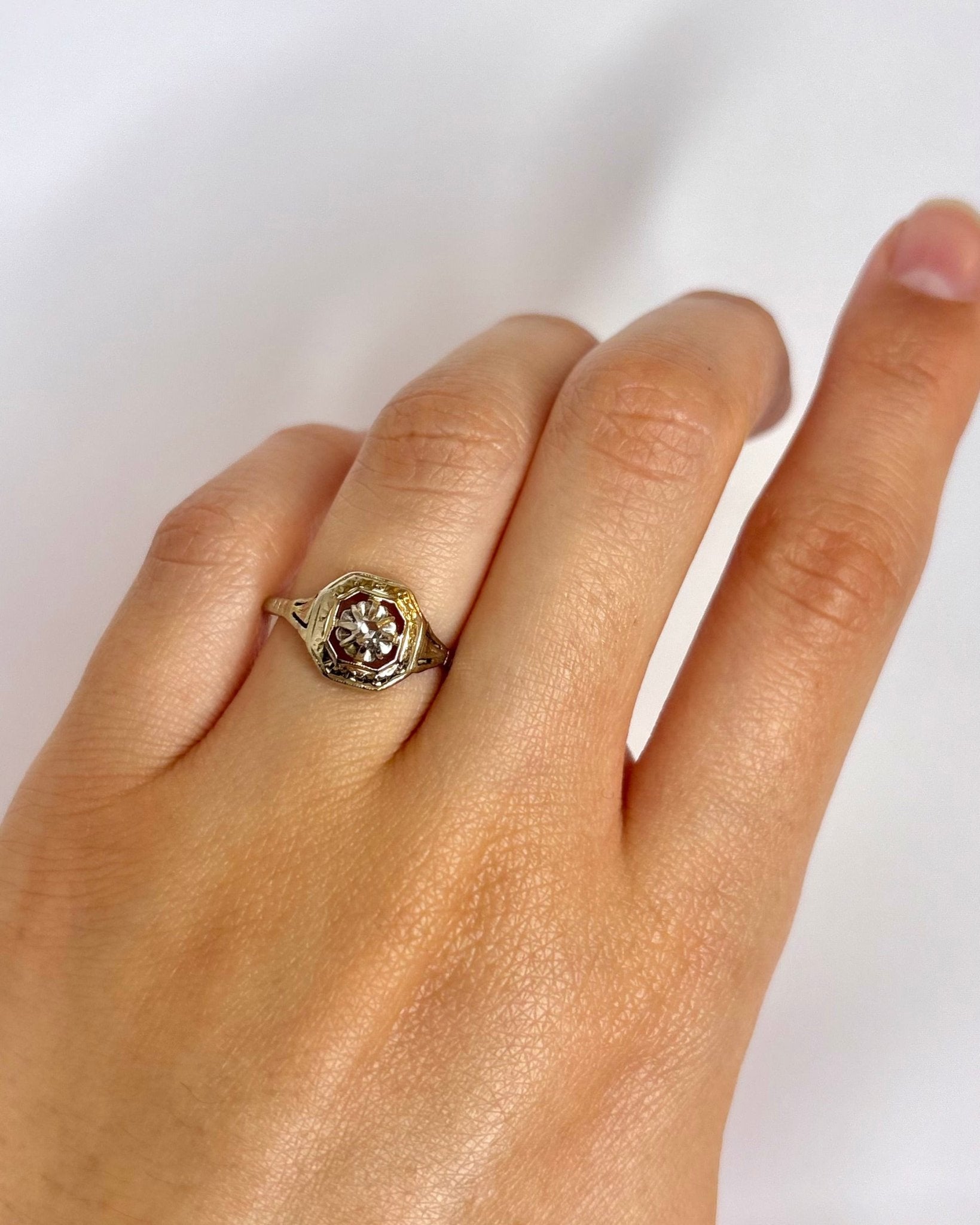 Bague Art - Déco Diamant "Céline" - Elliade Paris