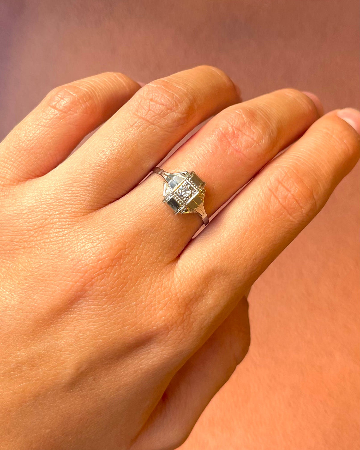 Bague Art-Déco Diamant "Faustine" - Elliade Paris