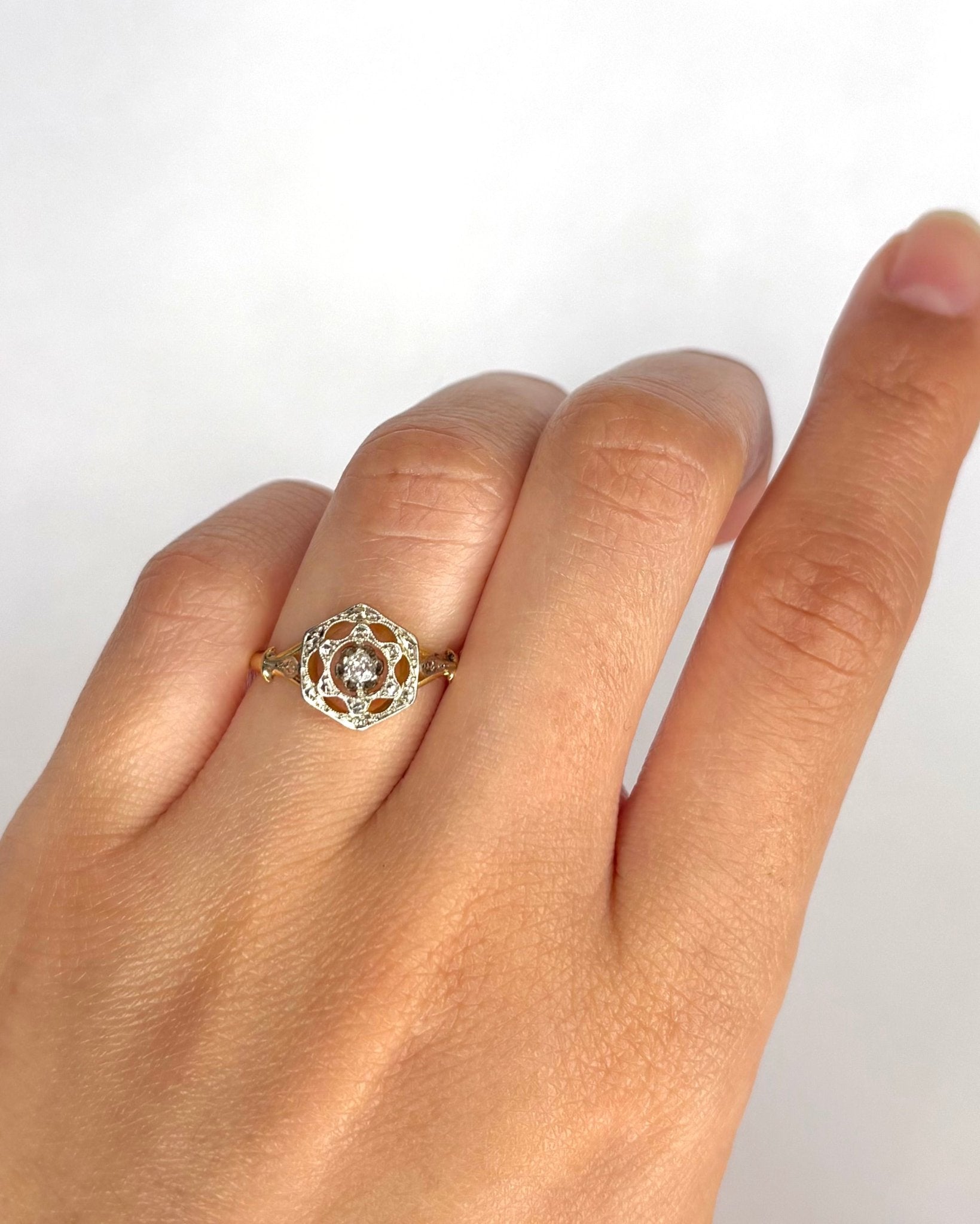 Bague Art - Déco Diamant "Jeanne" - Elliade Paris