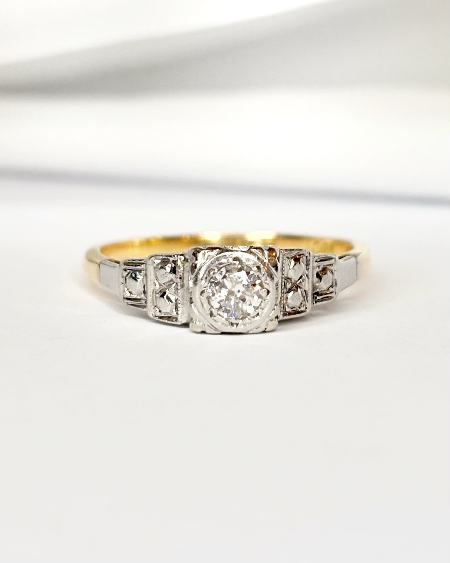 Bague Art - Déco Diamant "Lise" - Elliade Paris