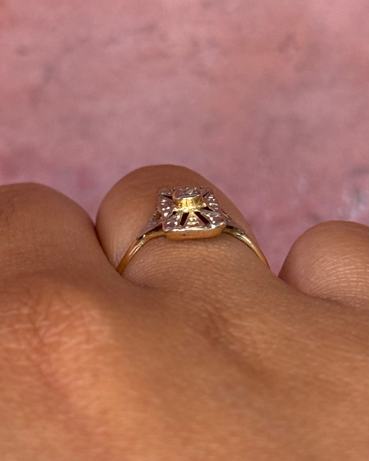 Bague Art-Déco Diamant & Or "Germaine" - Elliade Paris
