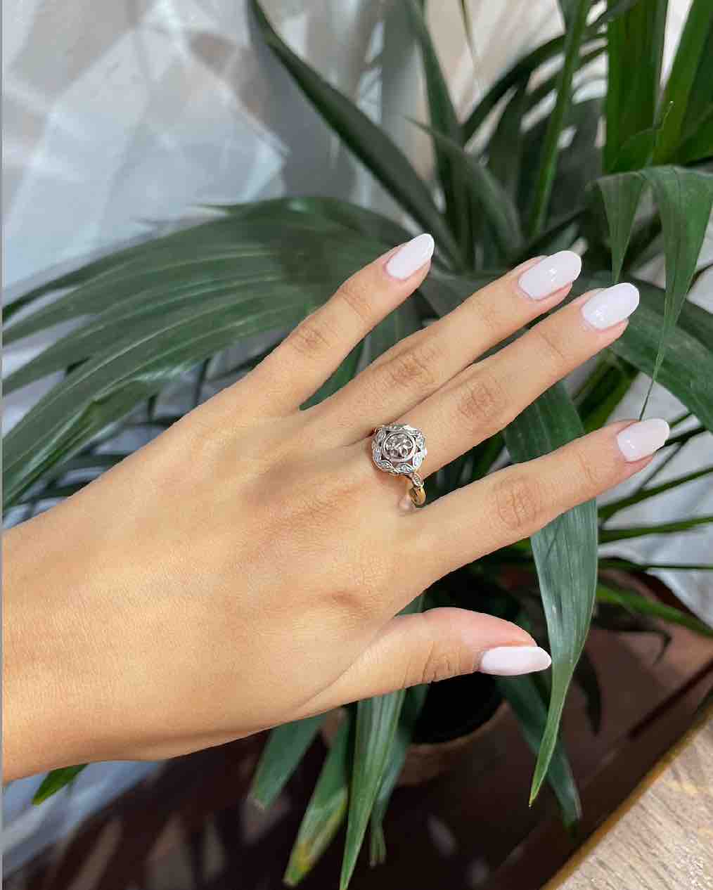 Anillo de diamantes Art Déco "Azura"