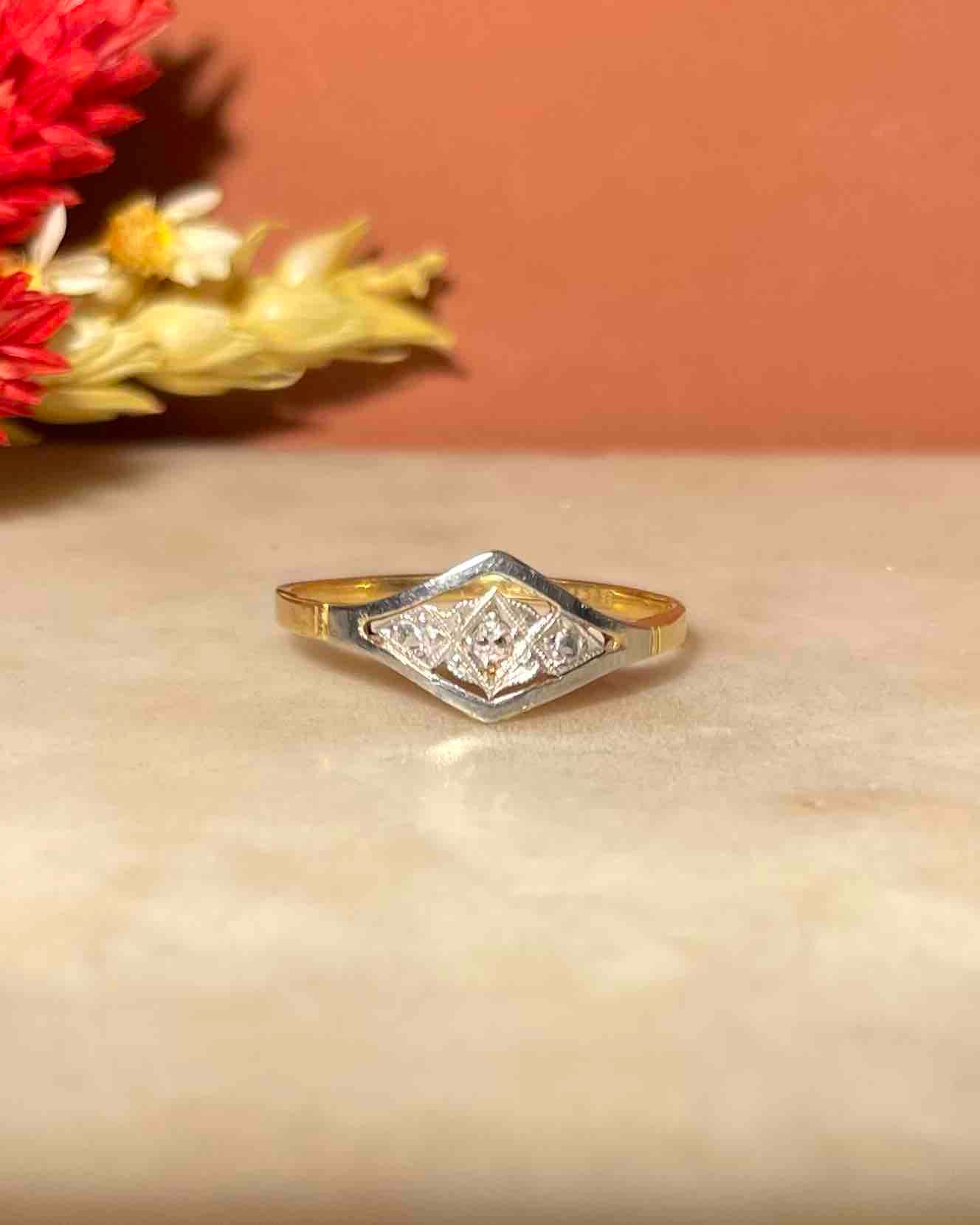 Bague Art-déco Diamant "Albertine"