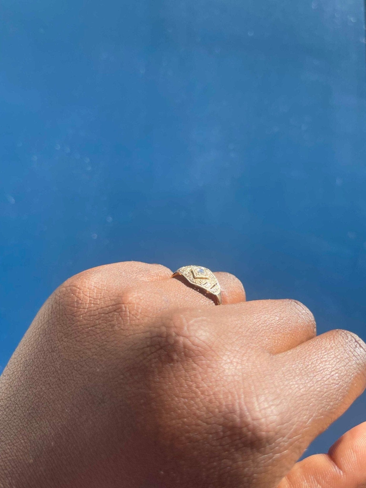 Bague Art - Déco Diamants 0.13 carat "Patricia" - Elliade Paris